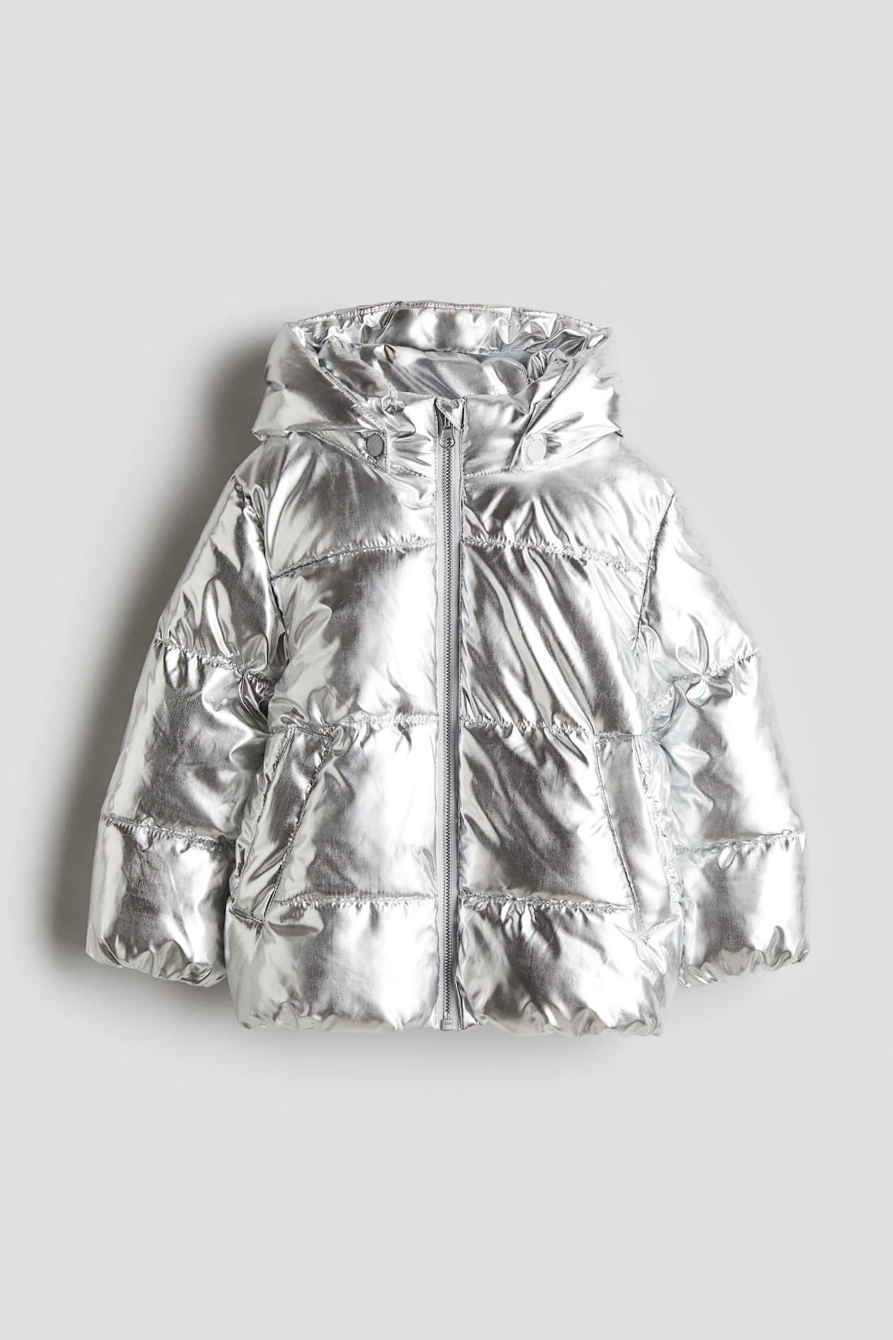 Chamarra puffer con brillo Plateado Kids H&M MX