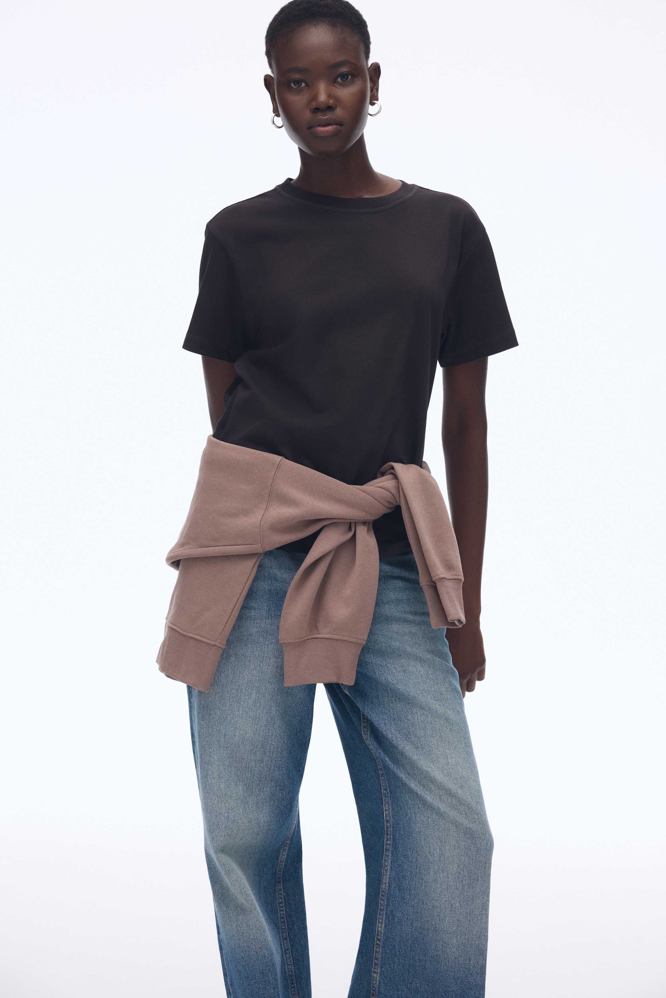 Femme - T-shirt oversize en coton Marron foncé - Size: XXL  - H&M