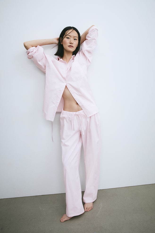 MAMA Pyjama Before & After en coton - Rose clair/rayé - 5