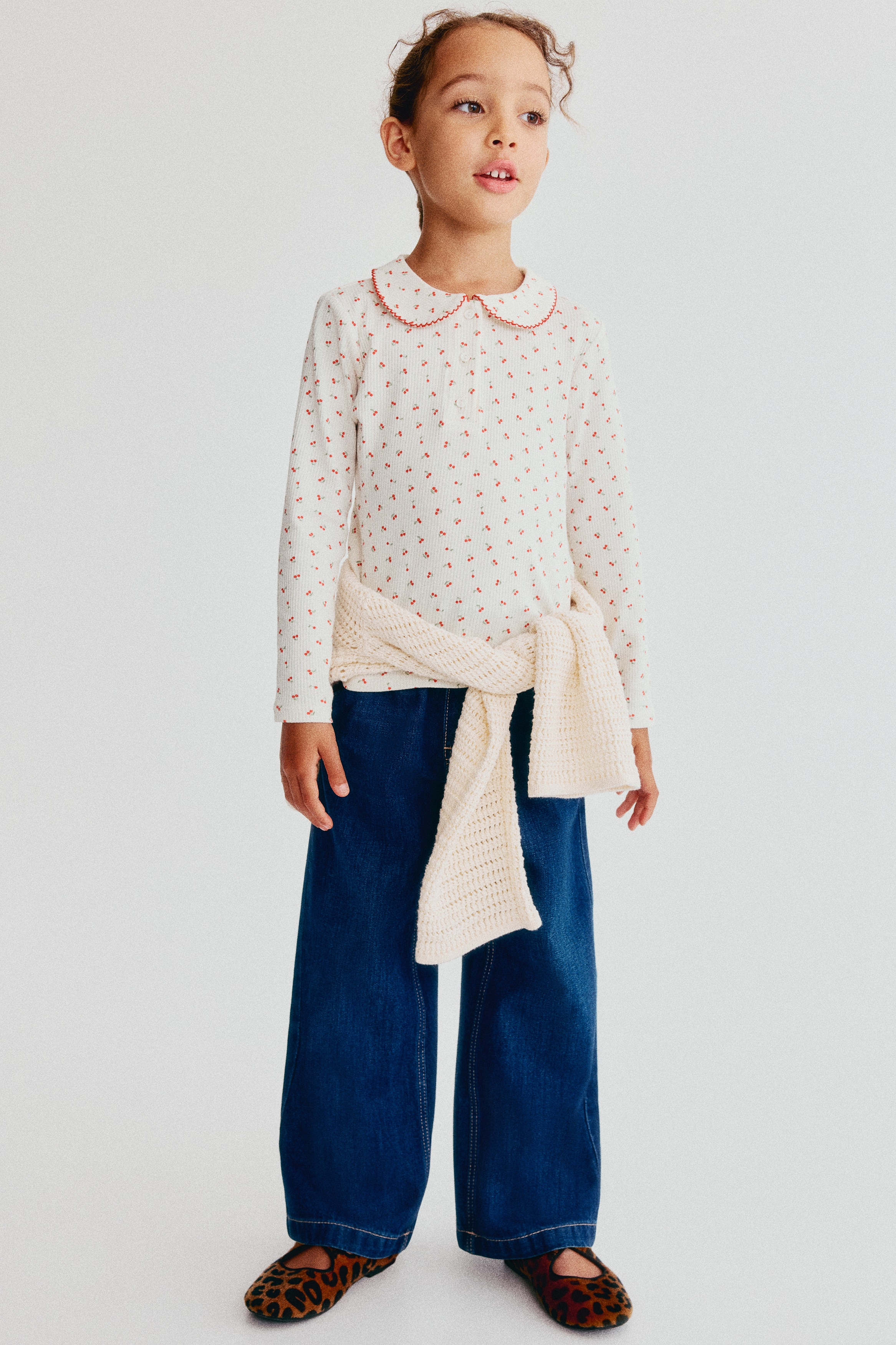 Collared cotton topModel
