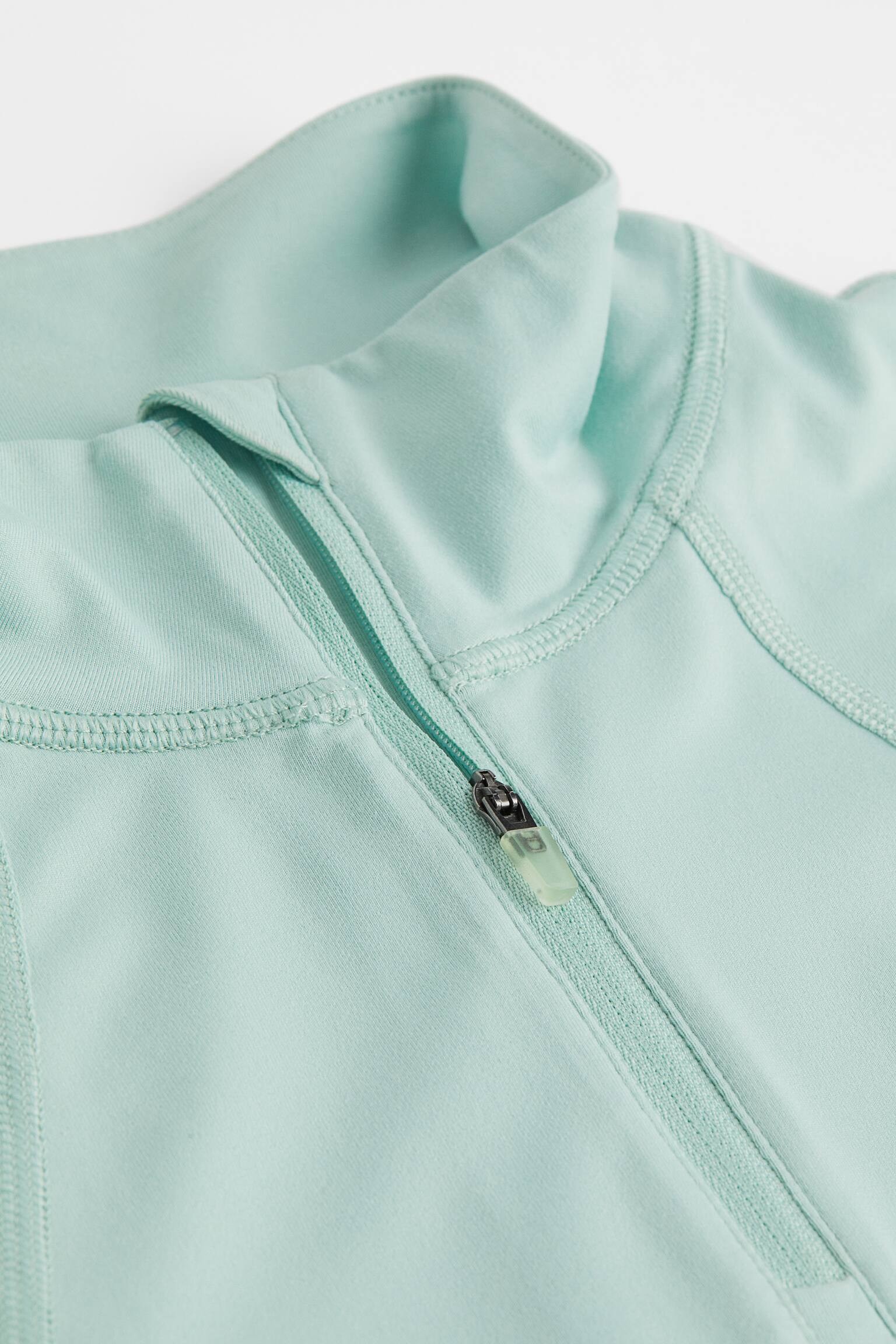 DryMove™ Zip Top Activewear Top - Mint green/Black/Navy blue - 3