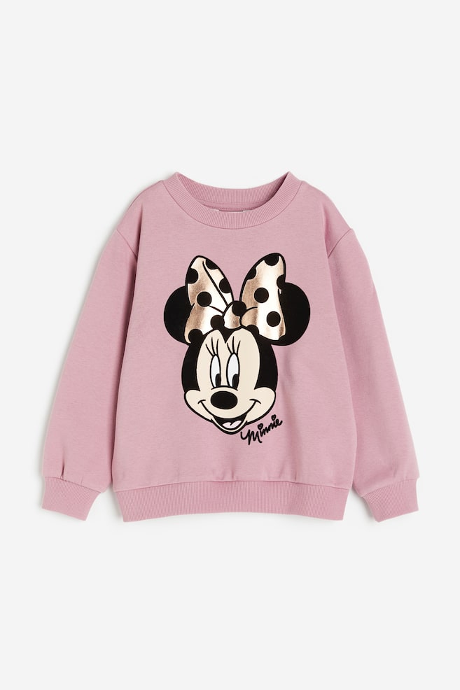Sweatshirt med tryk - Gammelrosa/Minnie Mouse/Lyslilla/Encanto/Lys beige/SmileyWorld®/Lys rosa/Frost/dc/dc - 1