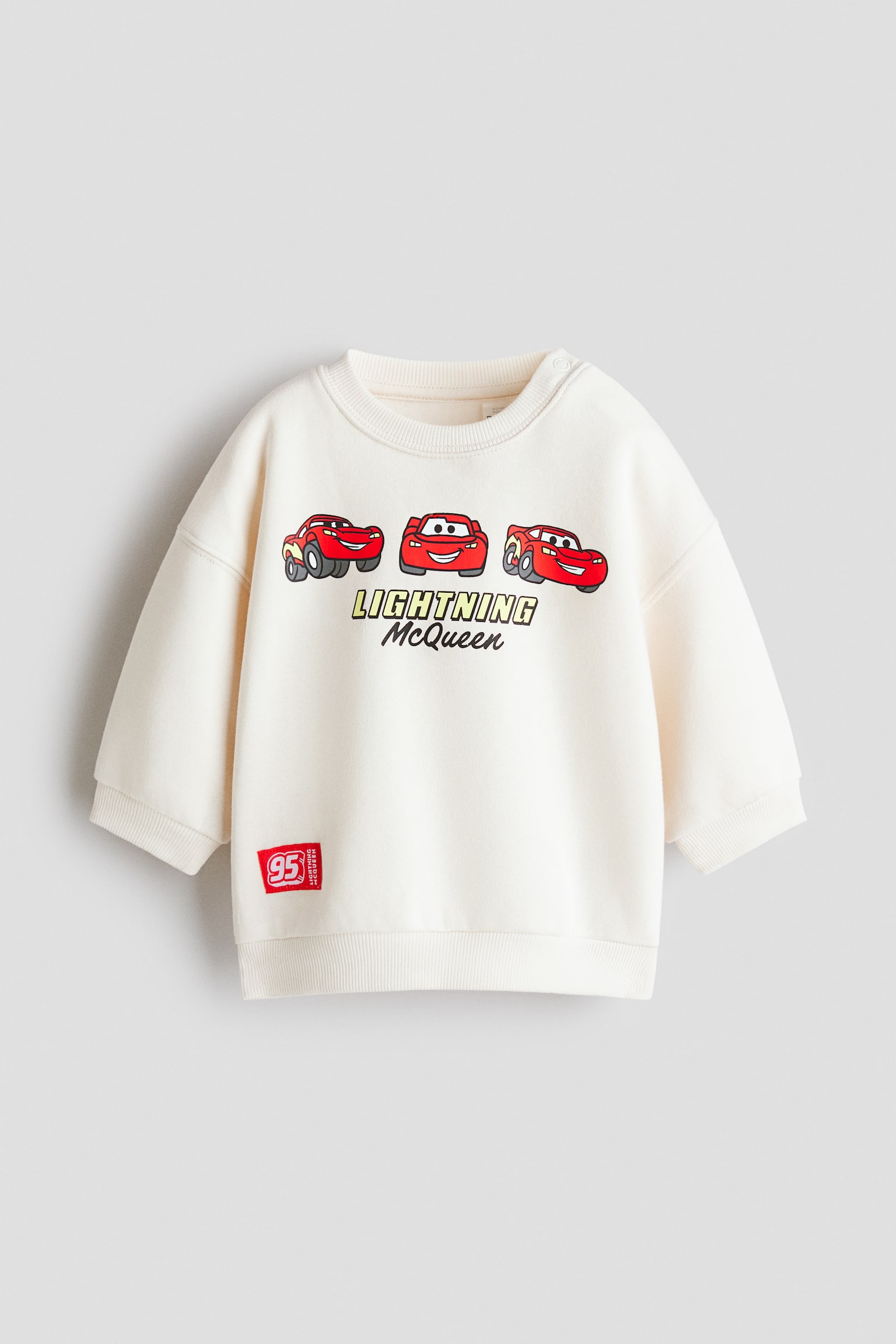 Sweatshirt med tryck - Vit/Bilar/Ljusgrå/Musse Pigg/Mörkröd/Musse Pigg/Ljusblå/Musse Pigg/Ljusgrå/Snobben