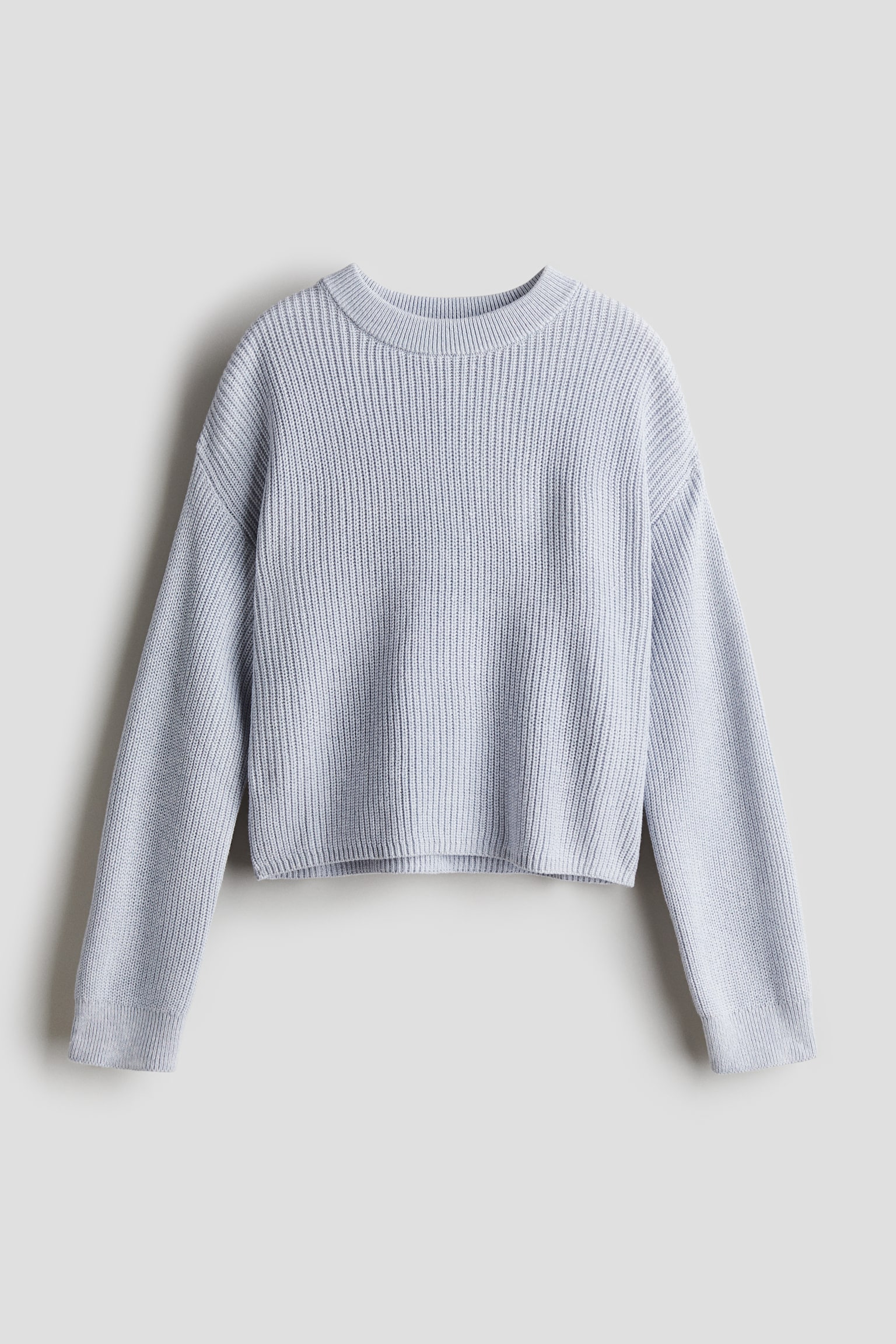 Rib-knit jumper - Light blue - 1