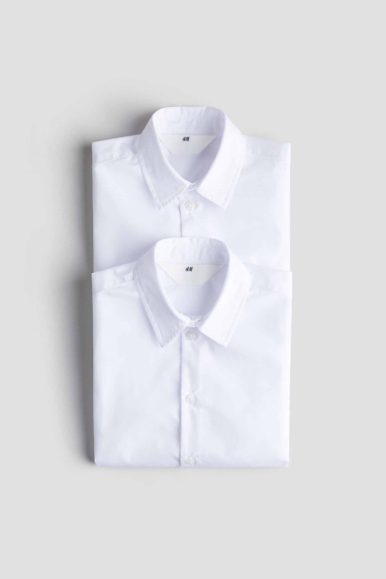 2-pack easy-iron school shirts - White - 2