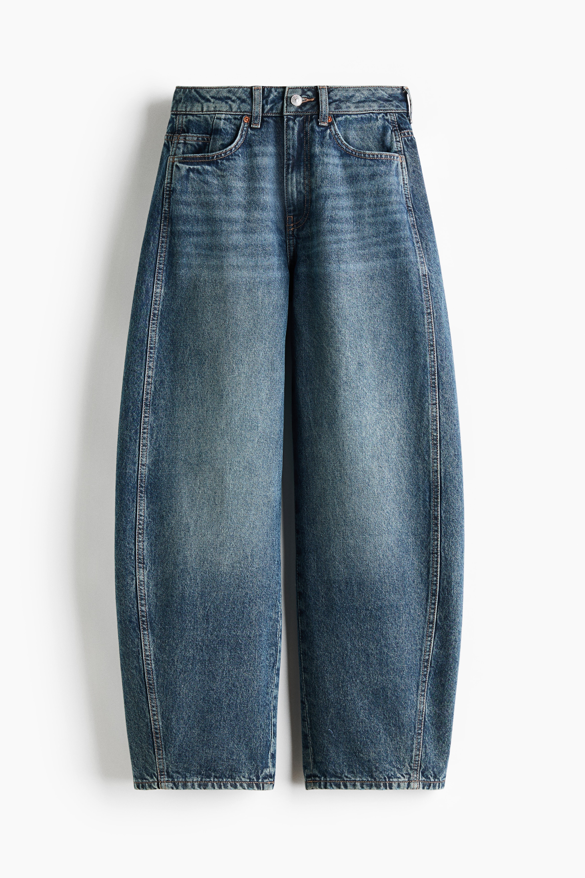 Baggy High Jeans - Dark denim blue/Light denim blue/Greige/Light beige/Denim grey/Rust red