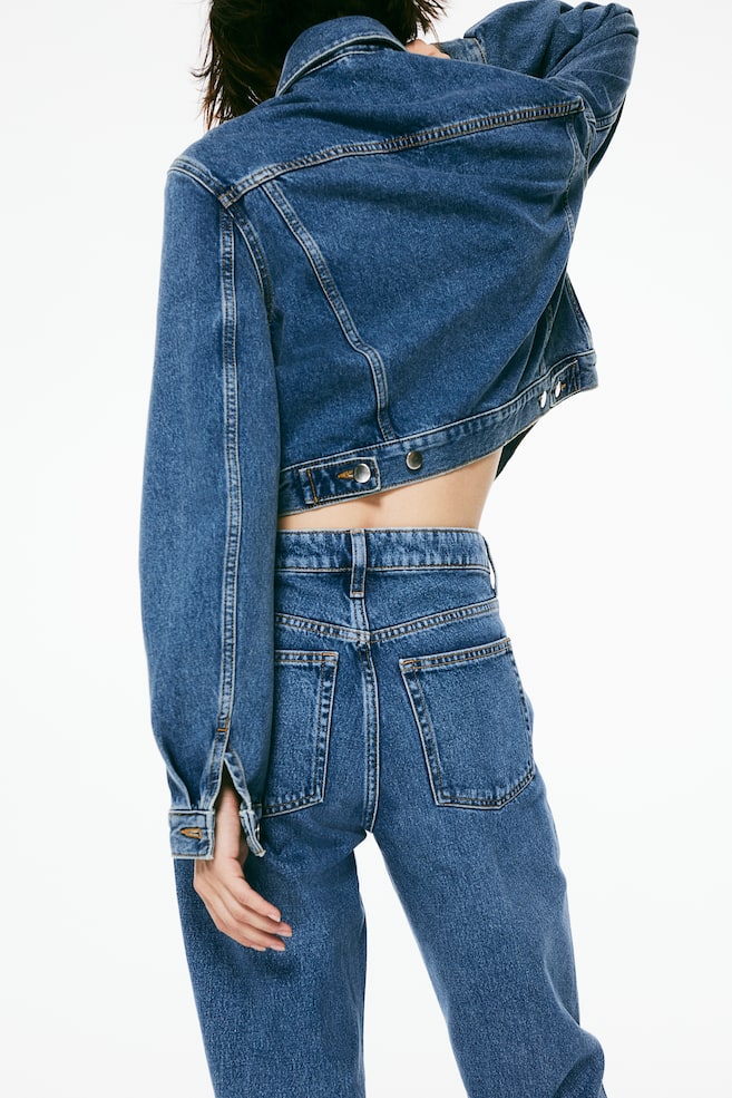 Straight High Jeans - Blu denim/Blu denim medio - 4