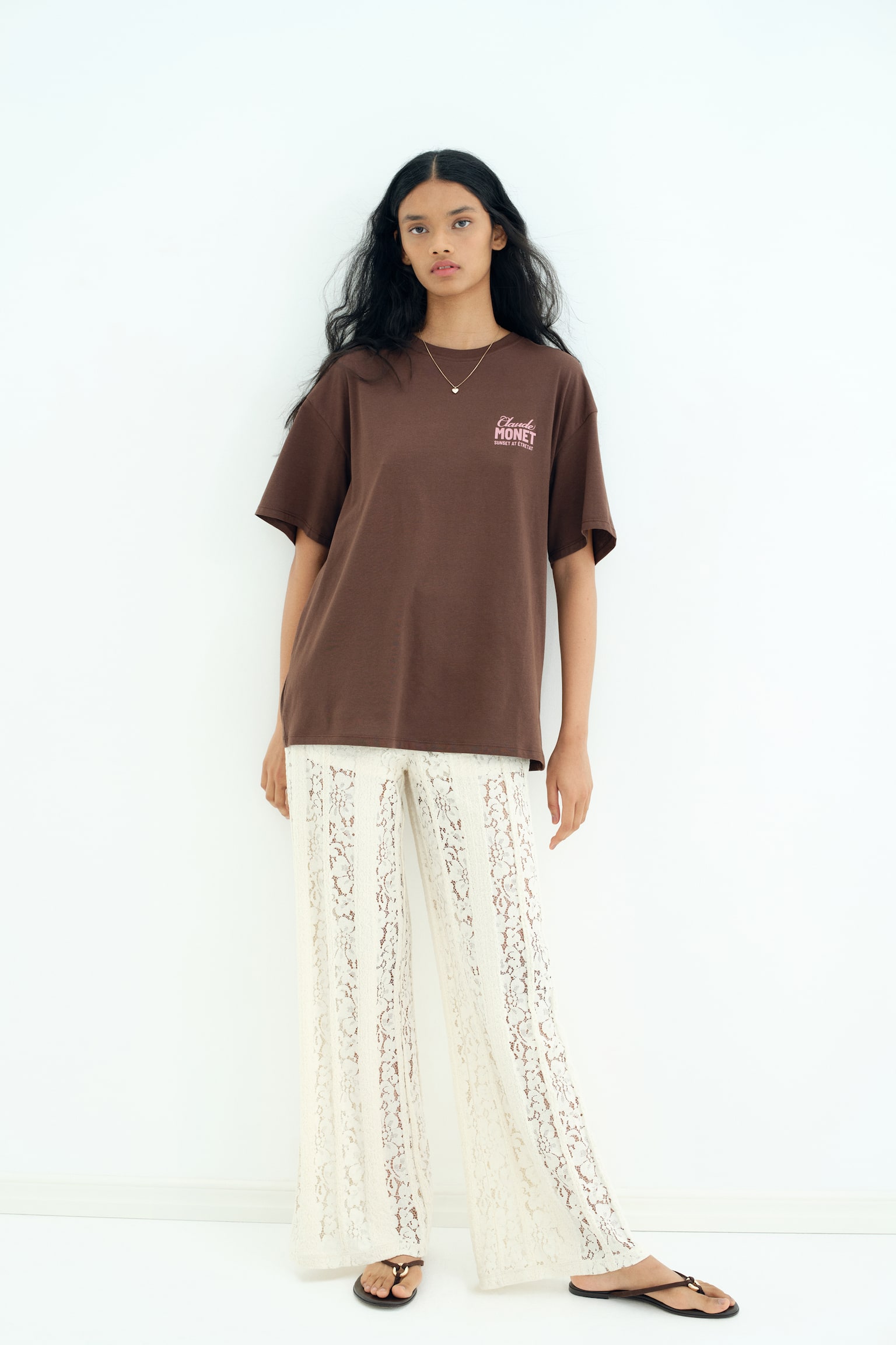 Oversized printed T-shirt - Brown/Monet/Black/Simon Pietersz Verelst/Dark grey/Pacha/White/Selena Gomez/Dark grey/Pacha/White/Leonardo da Vinci/Light beige/Degas/White/Ford/Cream/Pacha/White/Coca-Cola/Dark pink/Matisse/White/Blondie/Bright blue/Henri Matisse - 5