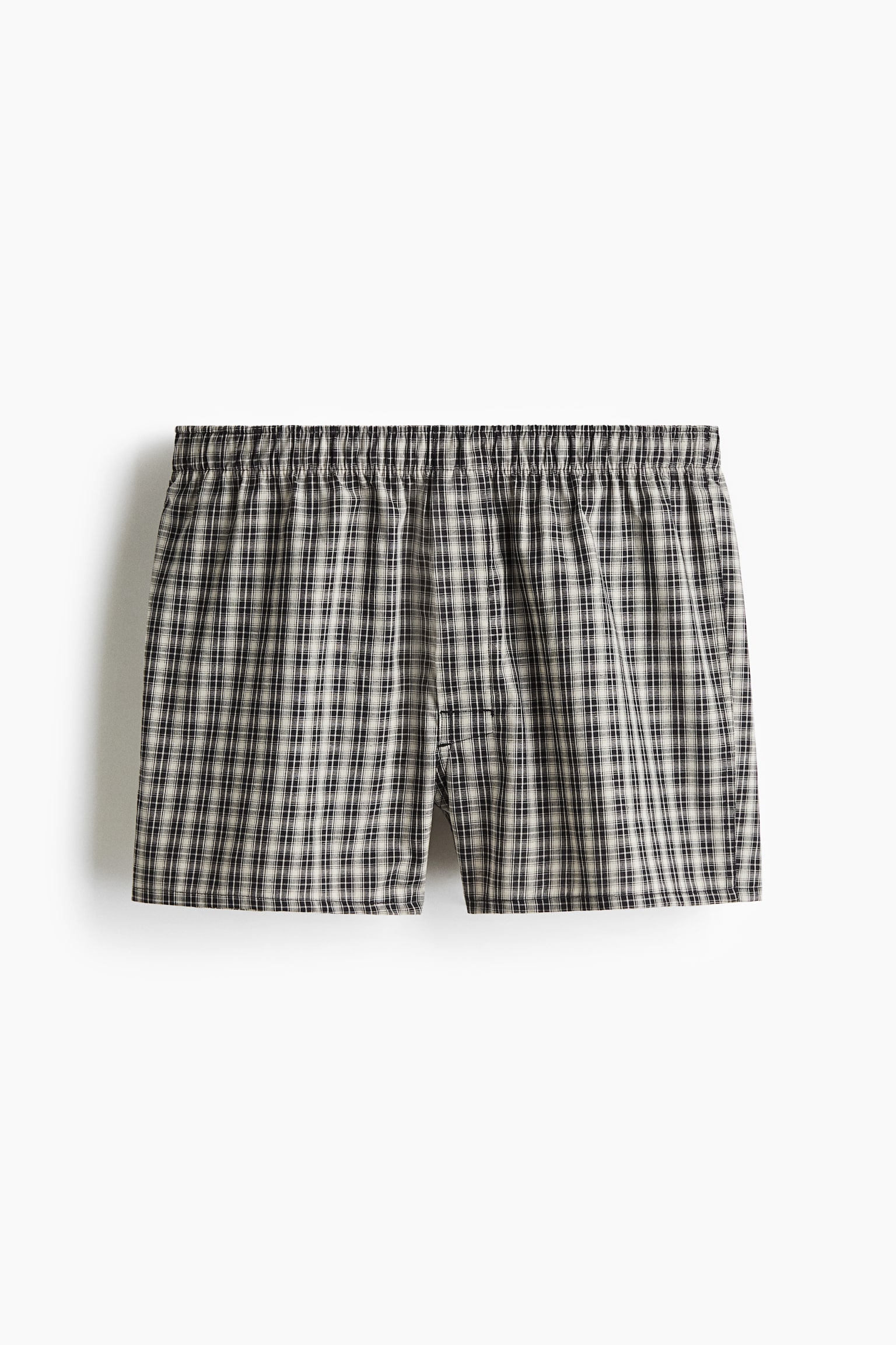 2-pack woven boxer shorts - Black/White checked/Red/Checked/Blue/Striped/Dark green/Checked/Brown/Checked - 6