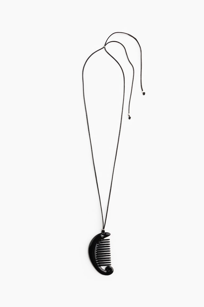 Pendant necklace - Black - 1