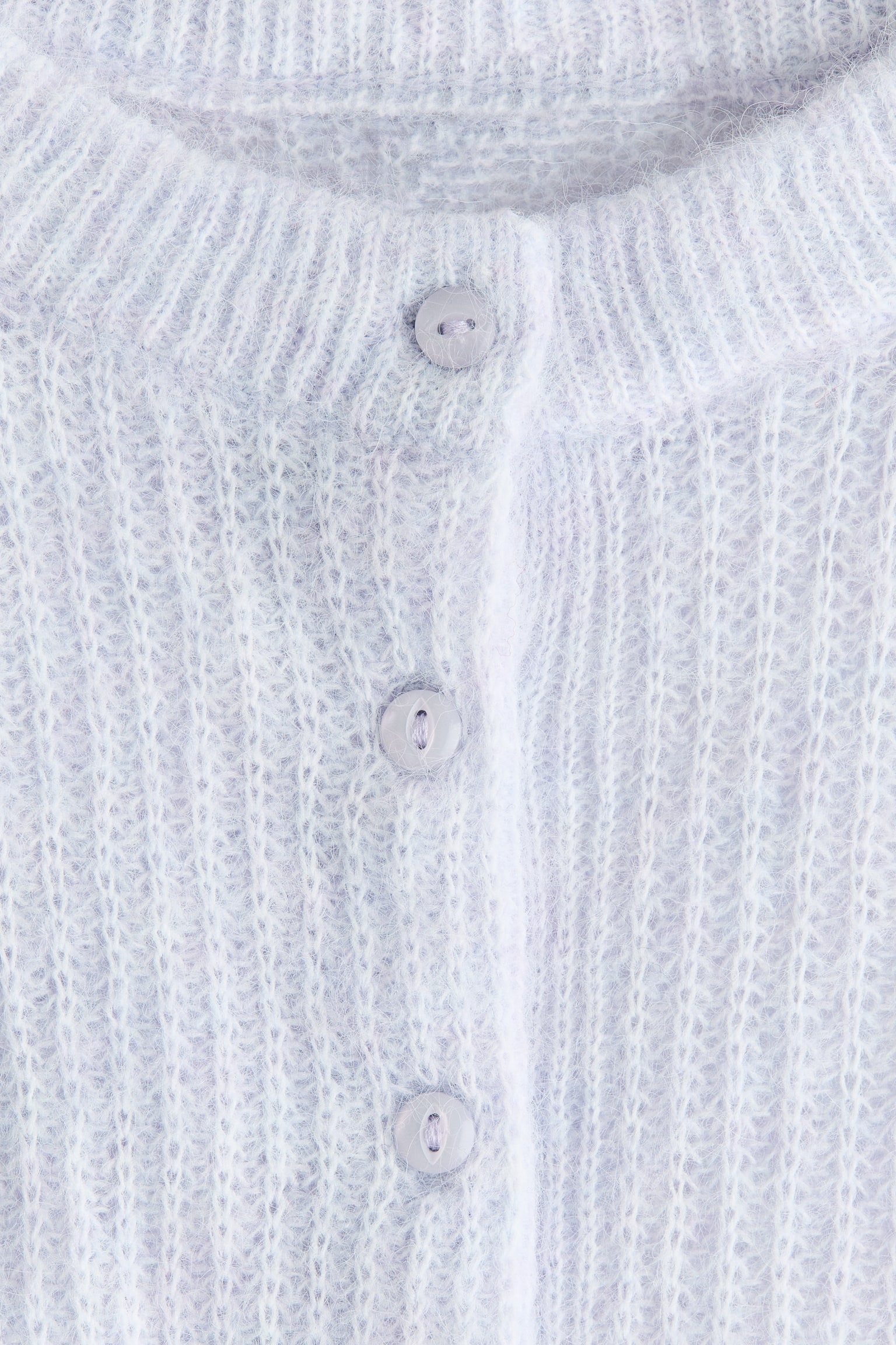 Женский кардиган H&M Rib-Knit, цвет: Светлый пыльный фиолетовый — фото 5