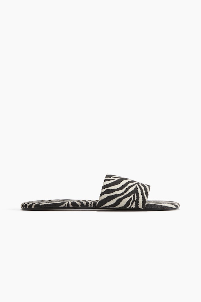 Sandales - Noir/motif zébré/Argenté - 1