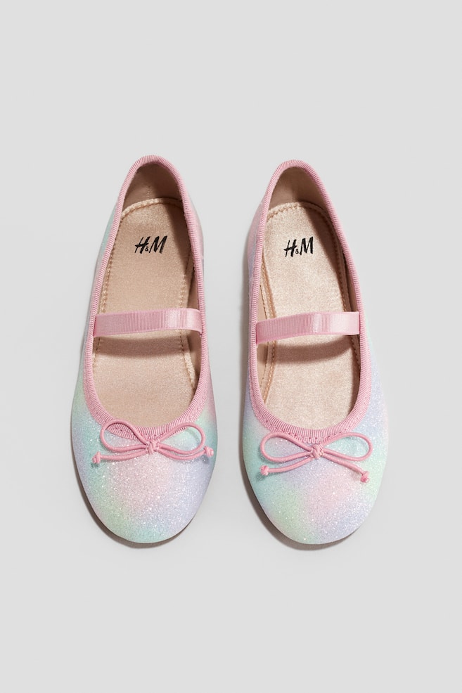 Glittery ballet pumps - Light pink/Rainbow - 1