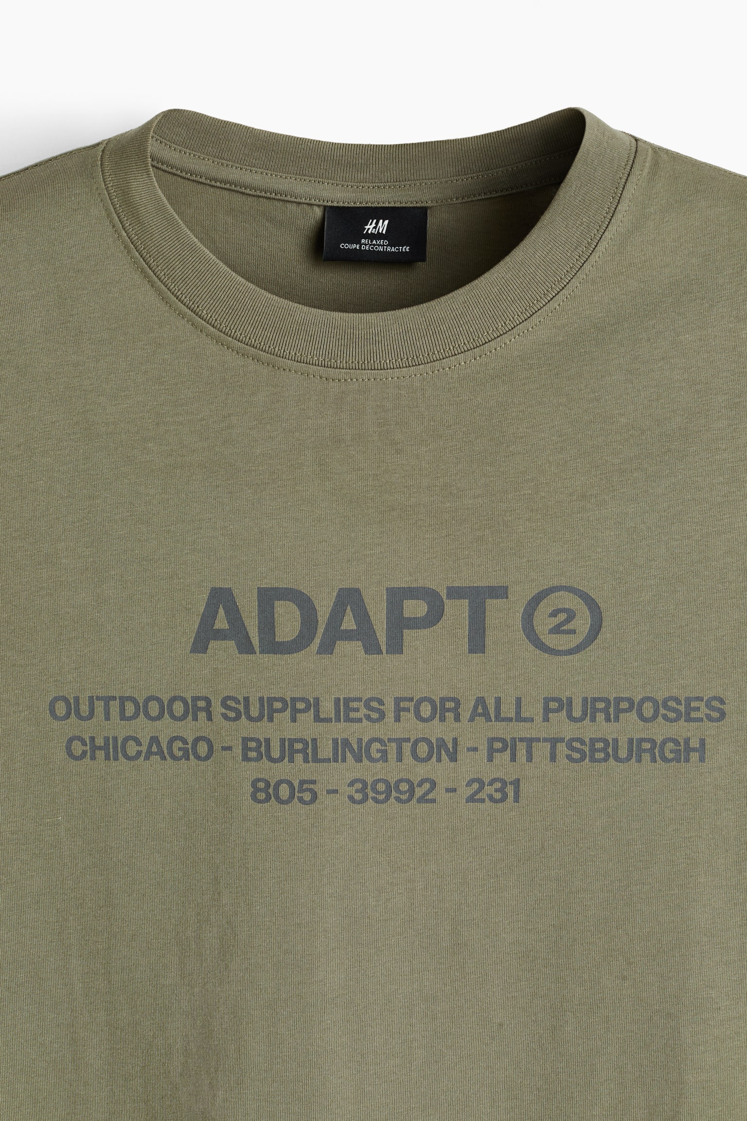 טישירט עם הדפס Loose Fit - ירוק חאקי/Adapt/כחול/San Diego/טורקיז/Emotional currents/לבן/Flowever/שחור/Keep the wild/חום/Street hoops/שחור/Carbonara - 6