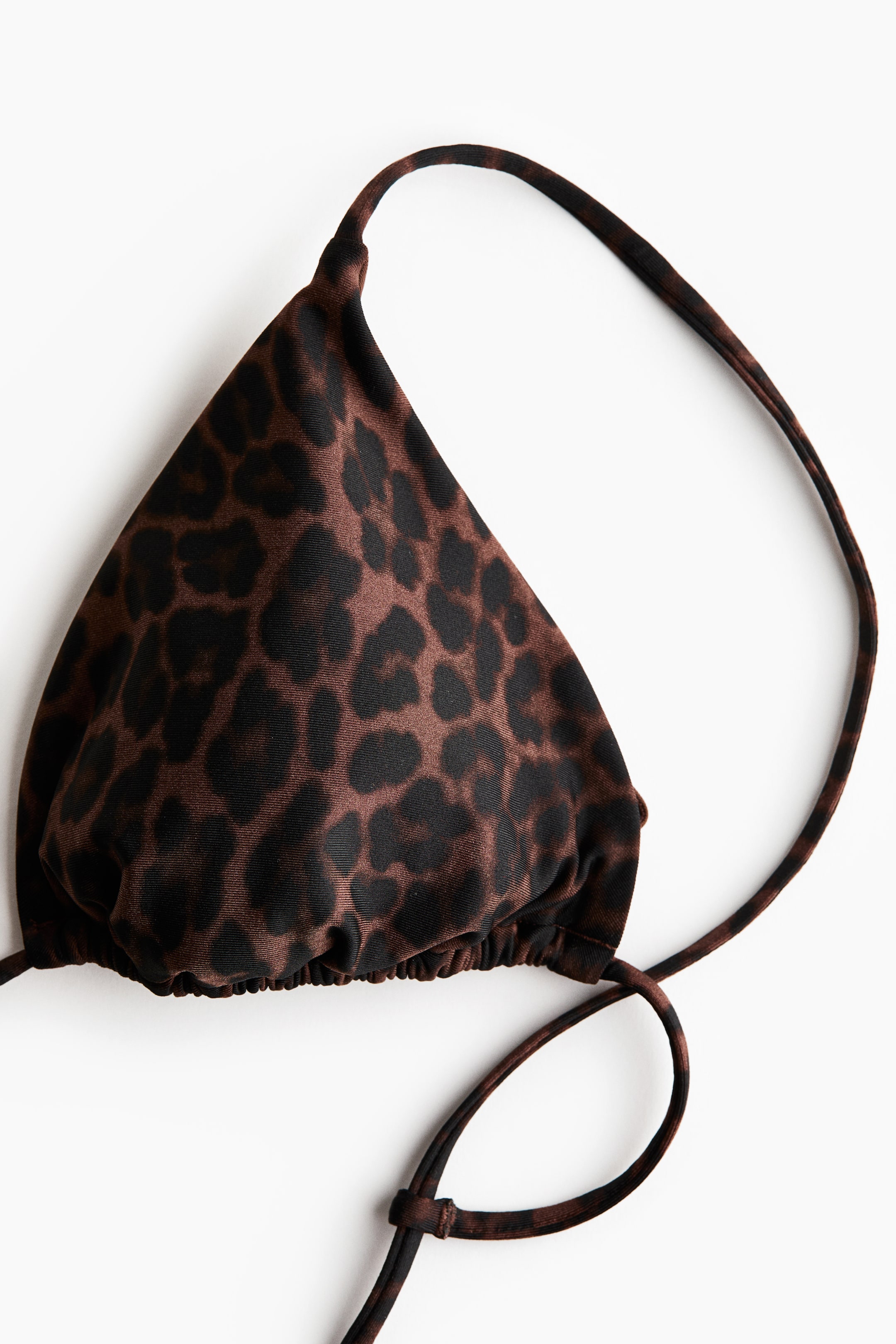 Ver imagem maior: Top de biquíni triangular almofadado - Castanho/Padrão leopardo - SENHORA | H&M PT 5