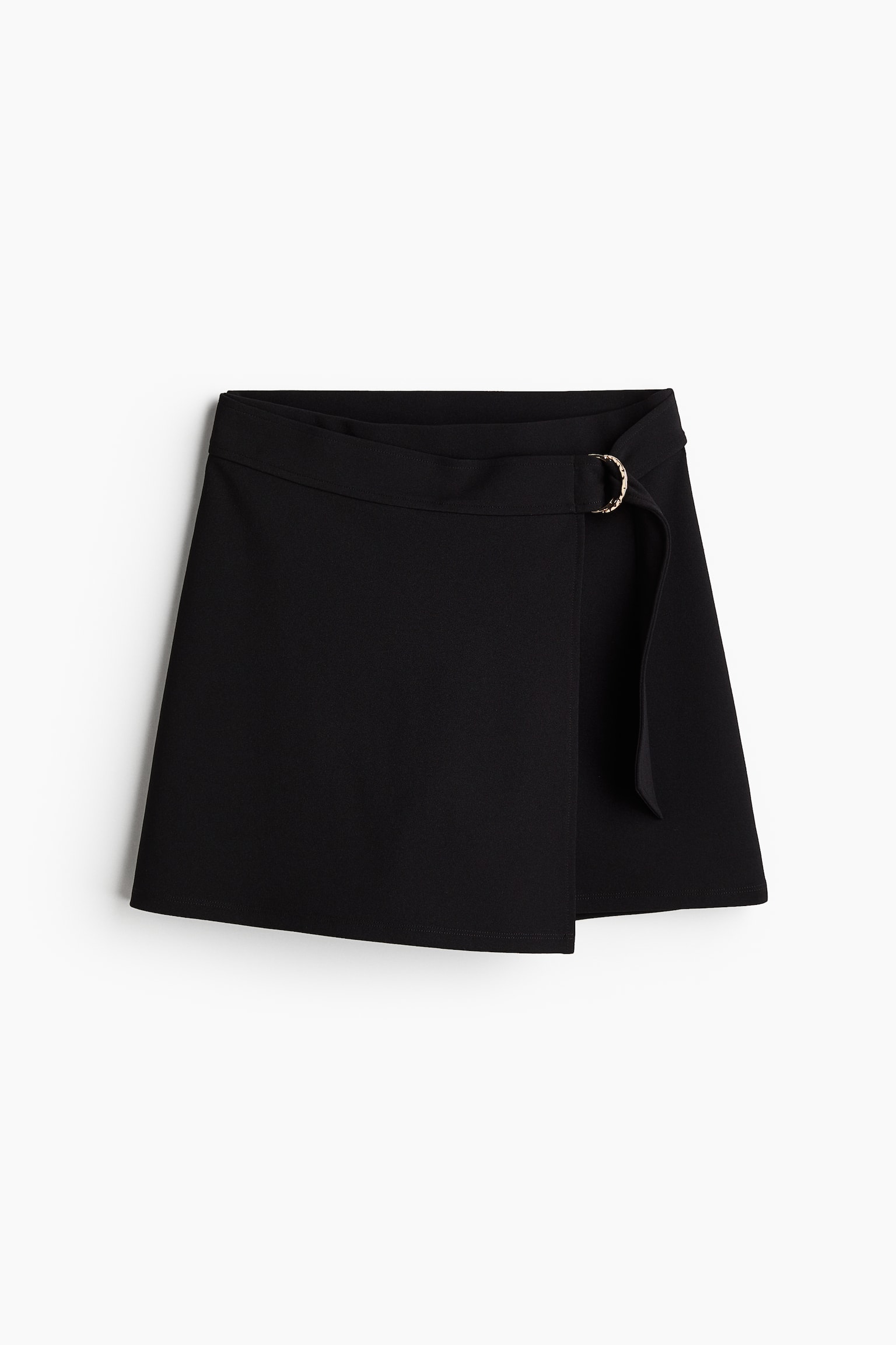 Jersey Wrap Skort - Black/Beige/Dark khaki green - 2