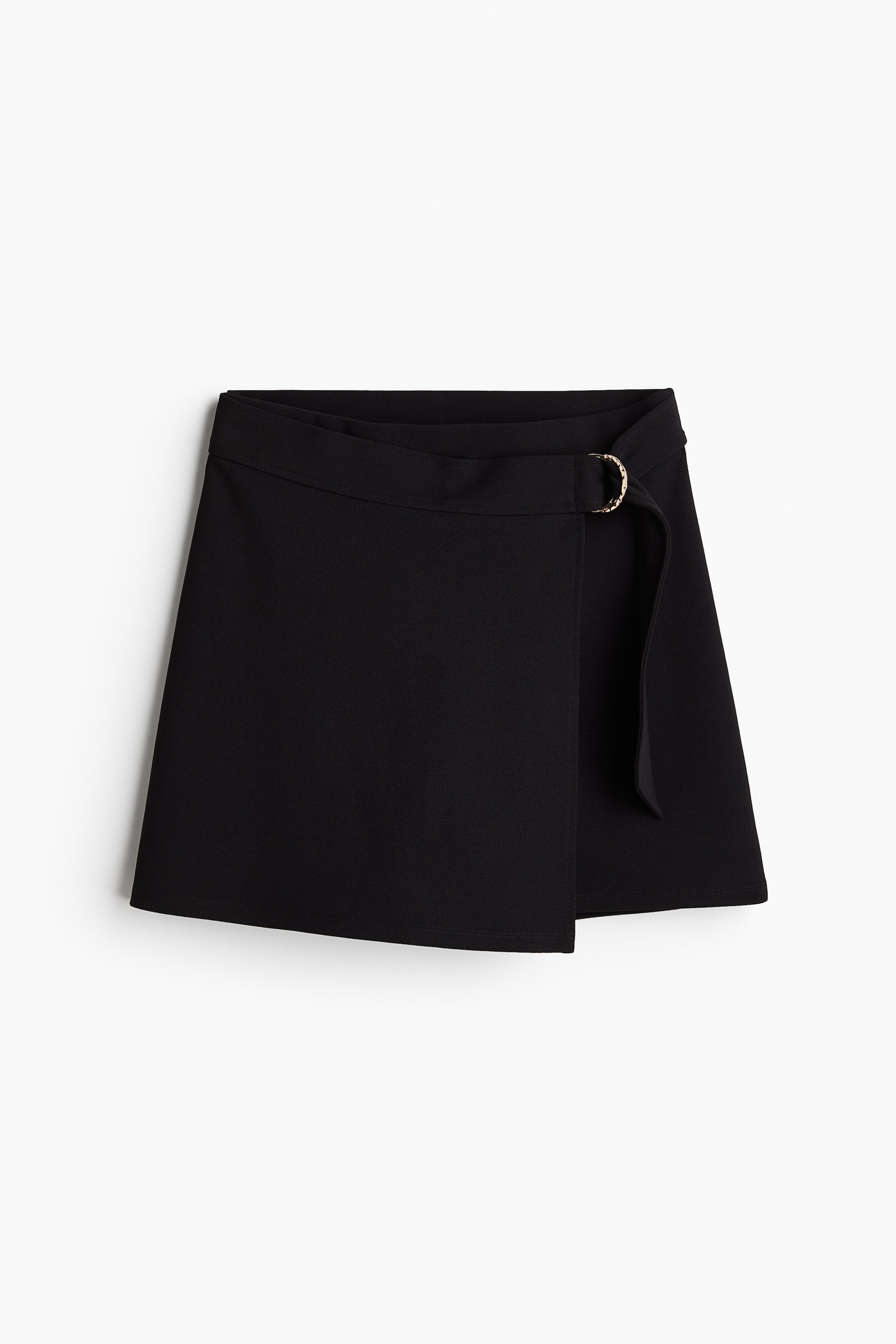 Jersey wrap skort - High waist - Short - Black - Ladies | H&M GB