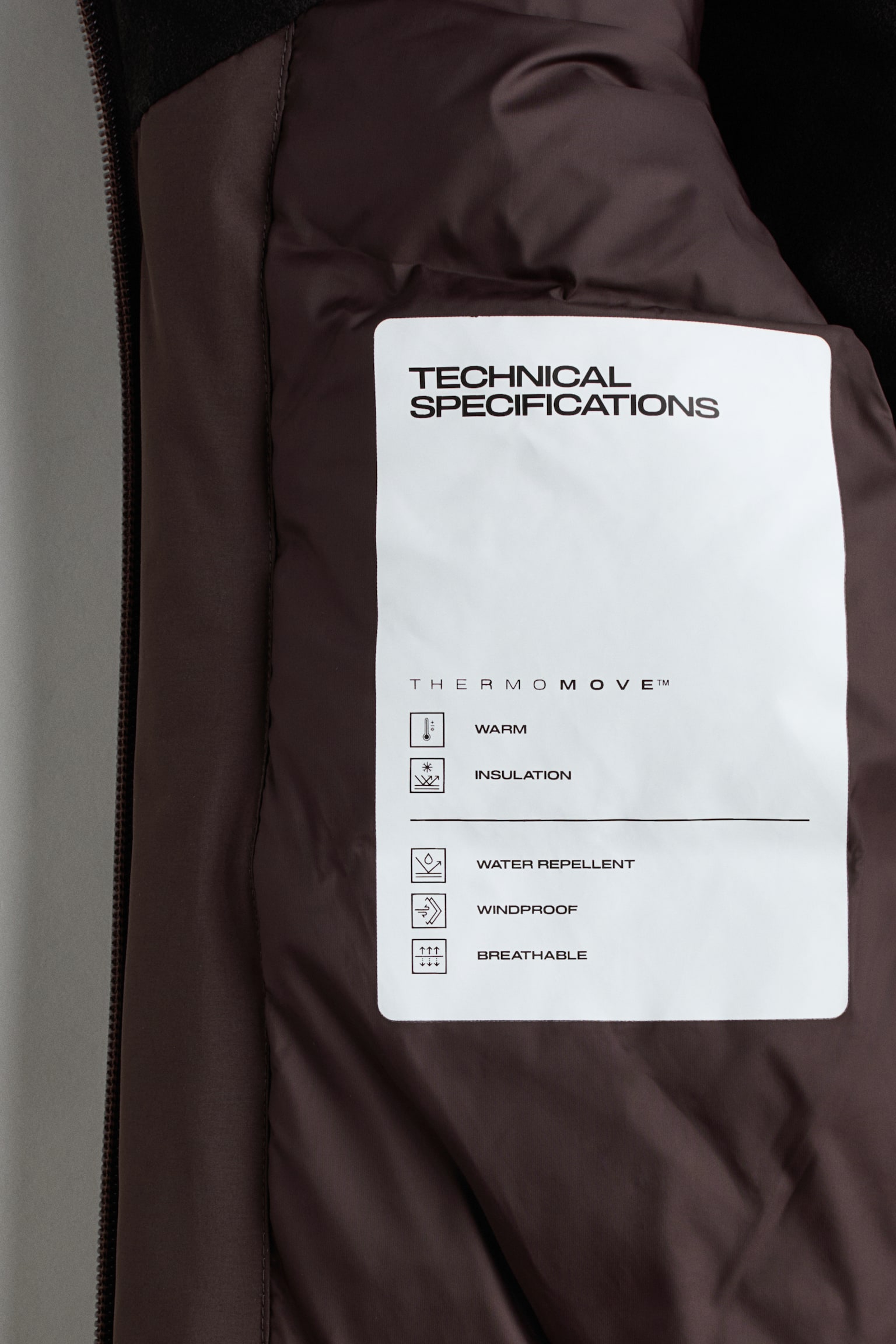 Детская куртка H&M Move Padded Ski with ThermoMove™, цвет: Тёмно-коричневый коричневый — фото 7