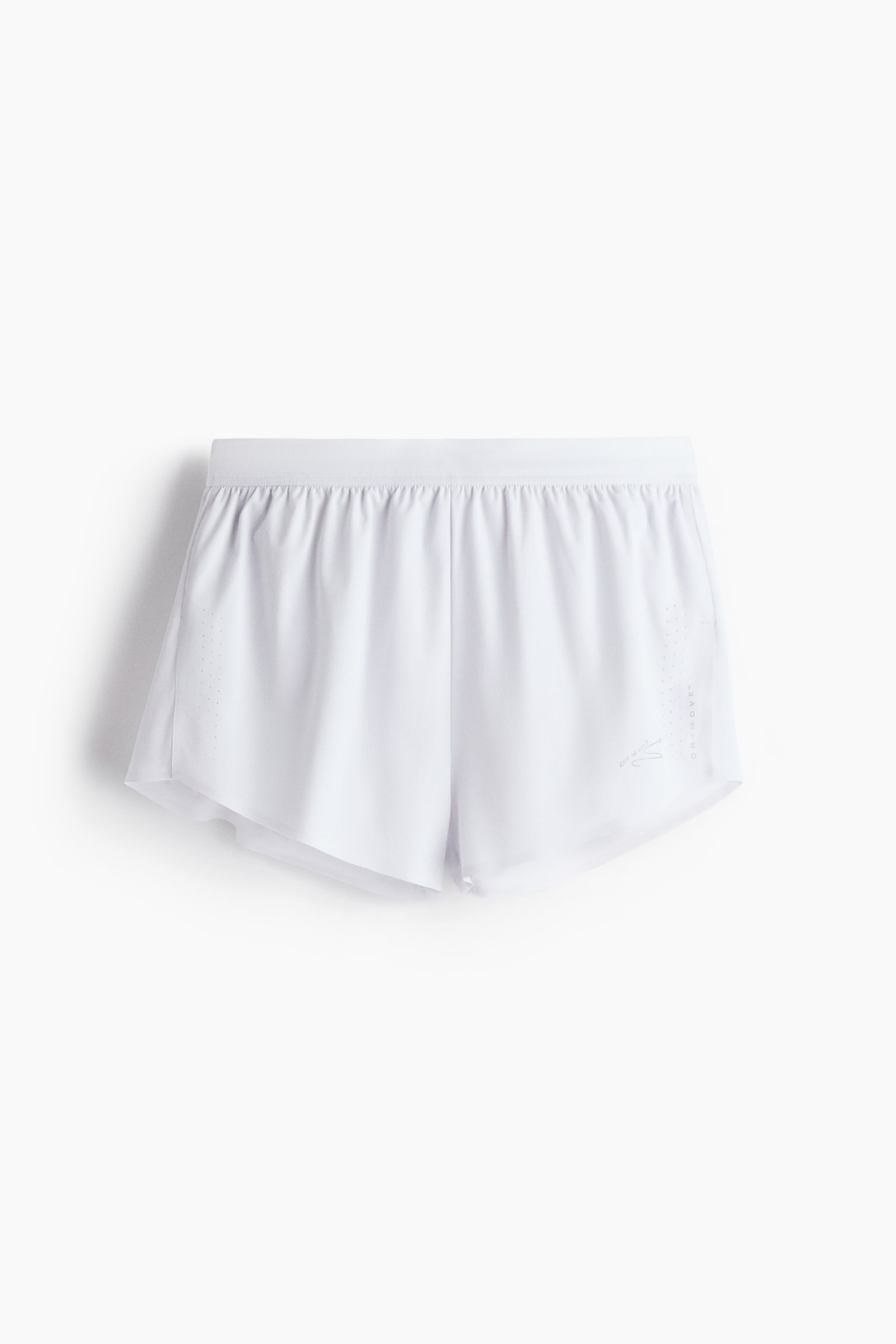 Quần short chạy bộ ngắn DryMove™ - Màu xám nhạt/Màu đen - 1