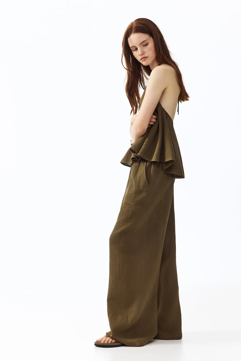 Ravne pantalone od muslina
