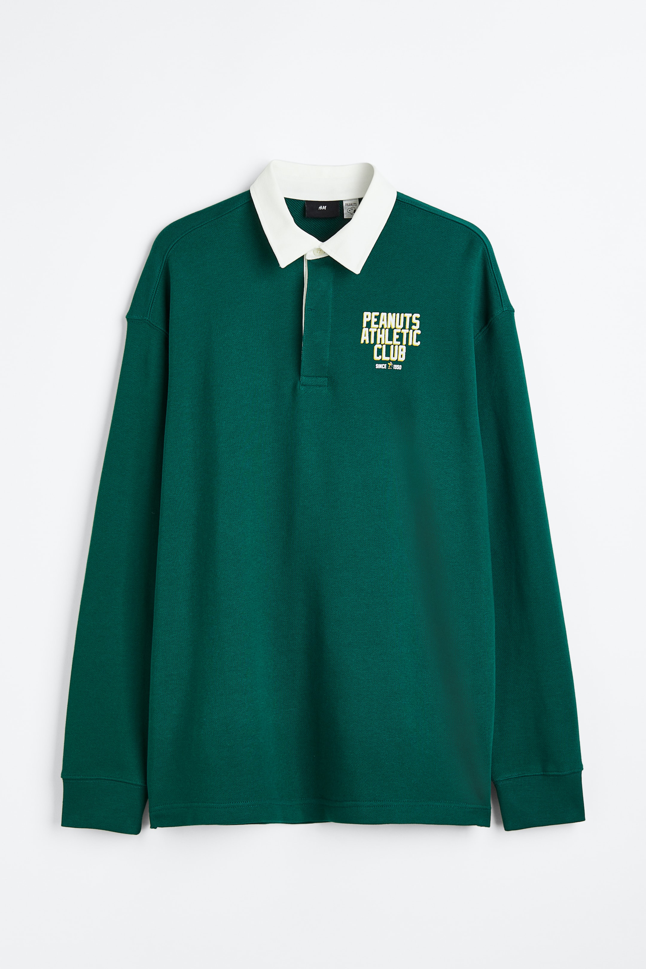 Xem ảnh lớn hơn: Áo polo in hình Relaxed Fit - Màu xanh lá đậm/Snoopy - Men | H&M VN 1
