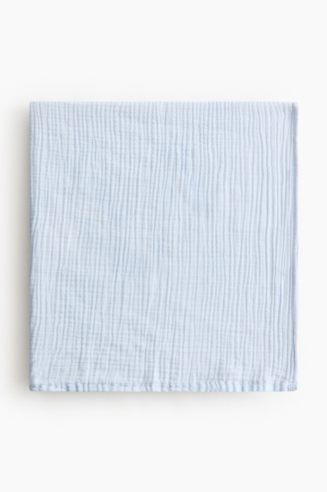 Cotton Muslin Baby Blanket - Light blue/Light beige/White/Light pink - 1