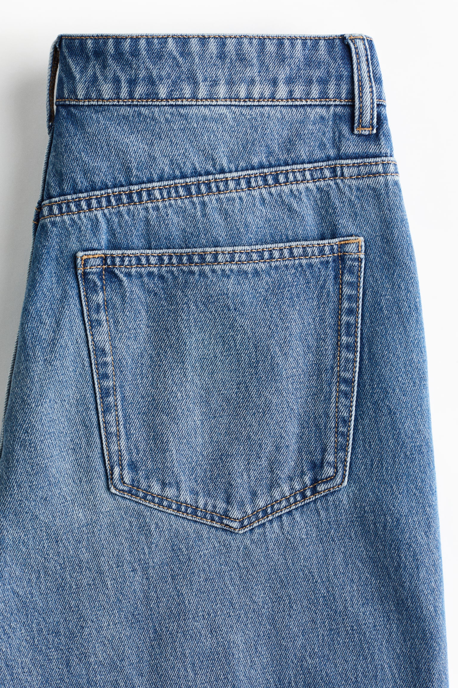 Jeans Straight High Waist con mascada - Azul denim/Anaranjado/Azul denim claro/Azul marino - 9