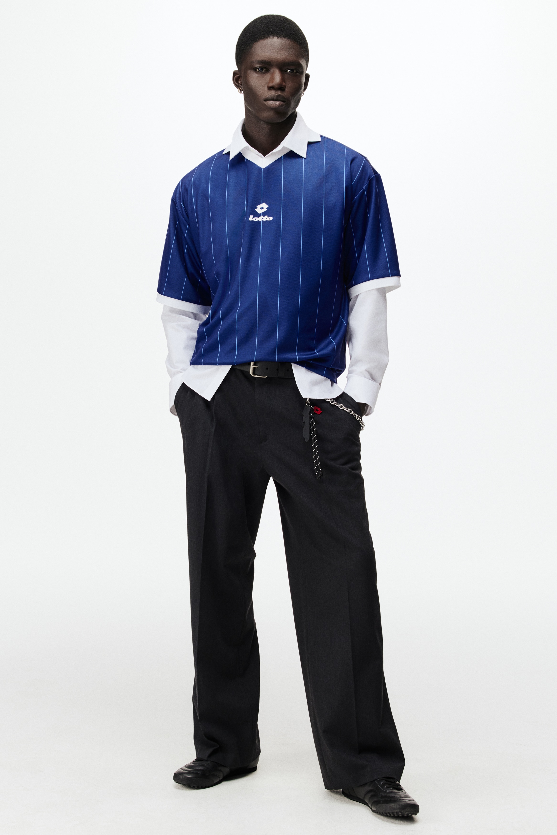 Men's Navy blue/Lotto Loose-Fit Soccer Jersey | H&M US