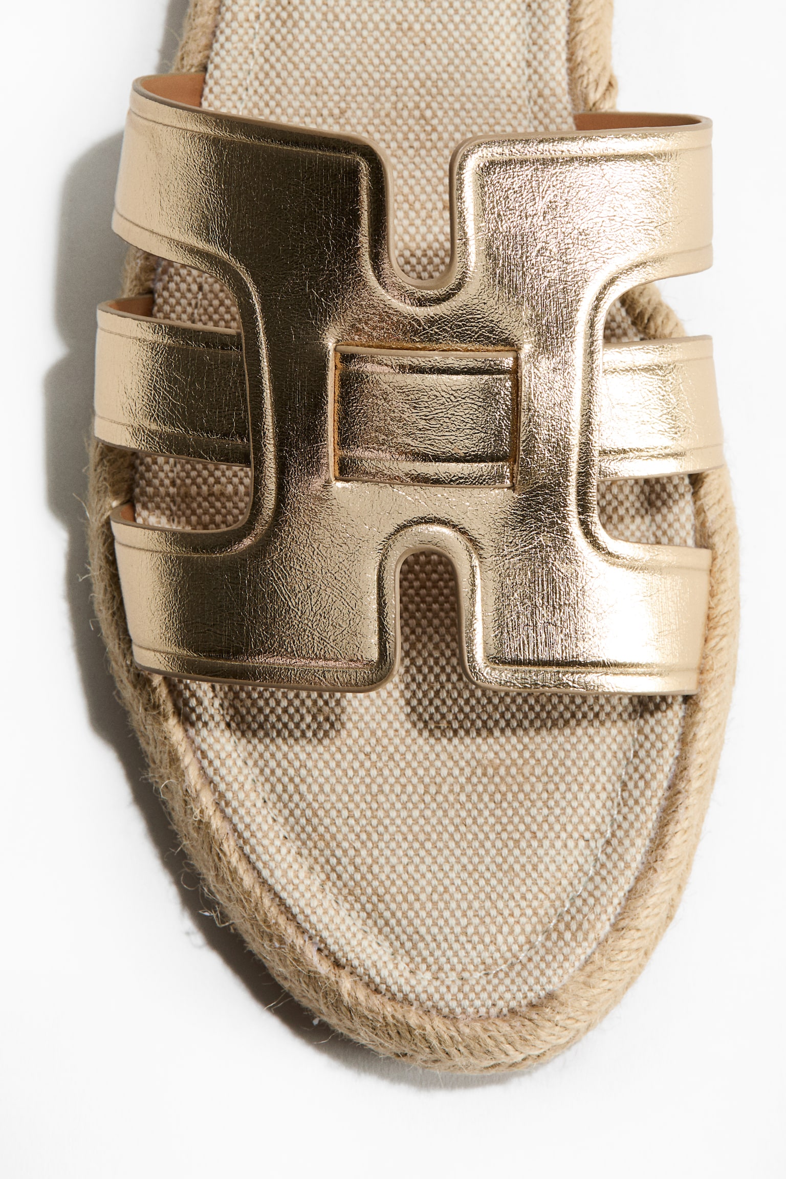 Espadrille sandals - Gold-coloured/Dark brown/Black - 2