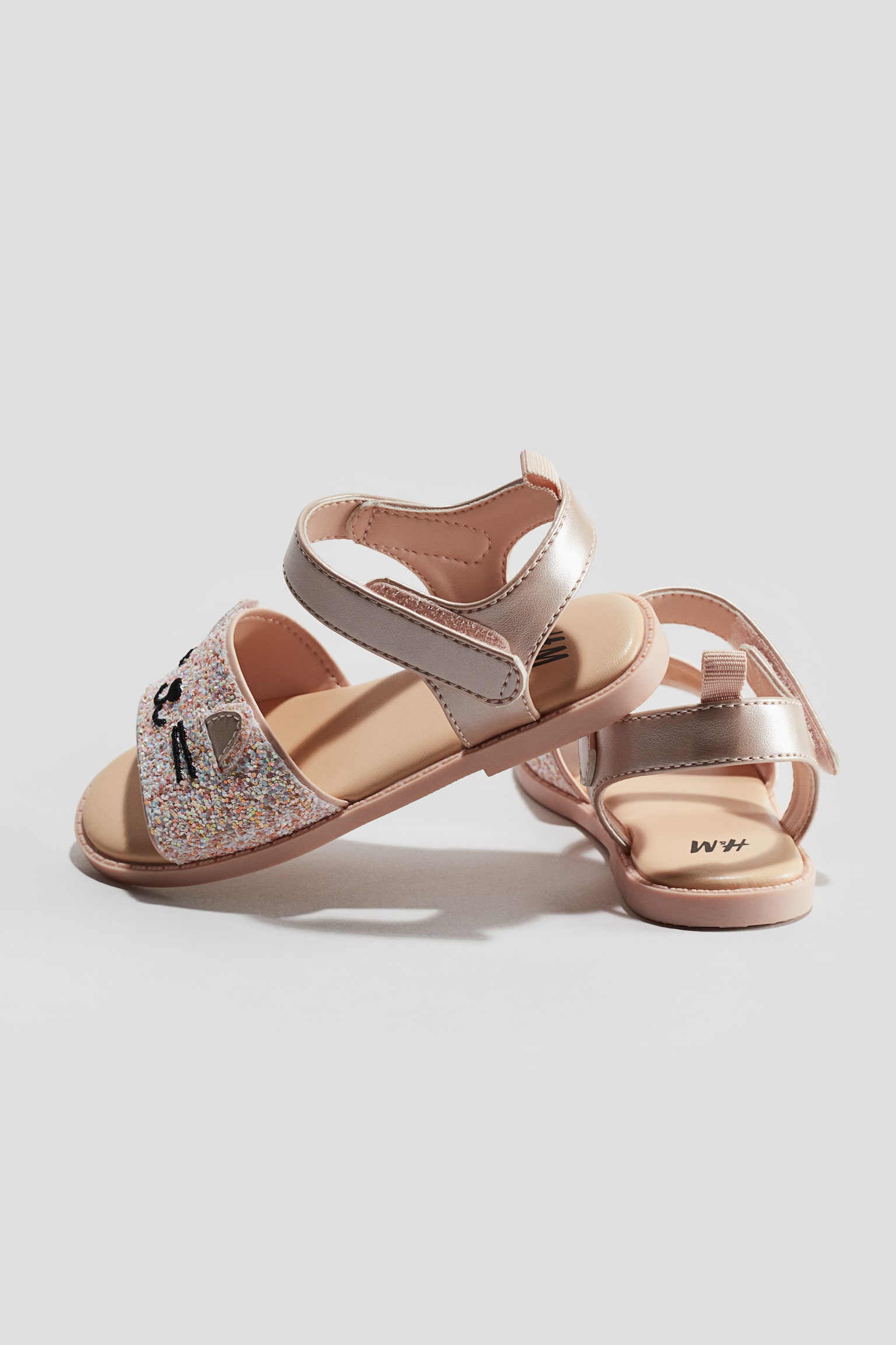 Appliqué Sandals - Powder pink/Glittery/Light pink/Unicorn/Powder pink - 3