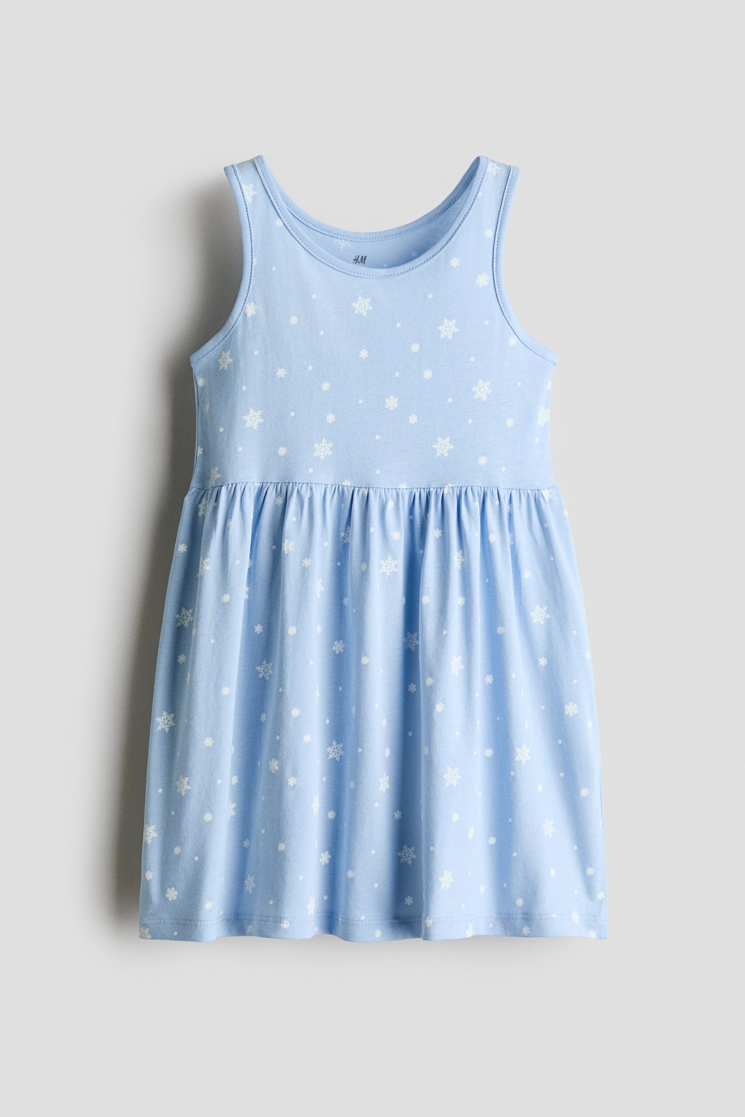 Váy cotton in hình - Màu xanh dương nhạt/Bông tuyết/Màu be nhạt/Ngôi sao/Màu tím nhạt/Ngôi sao/Màu hồng nhạt/Trái tim