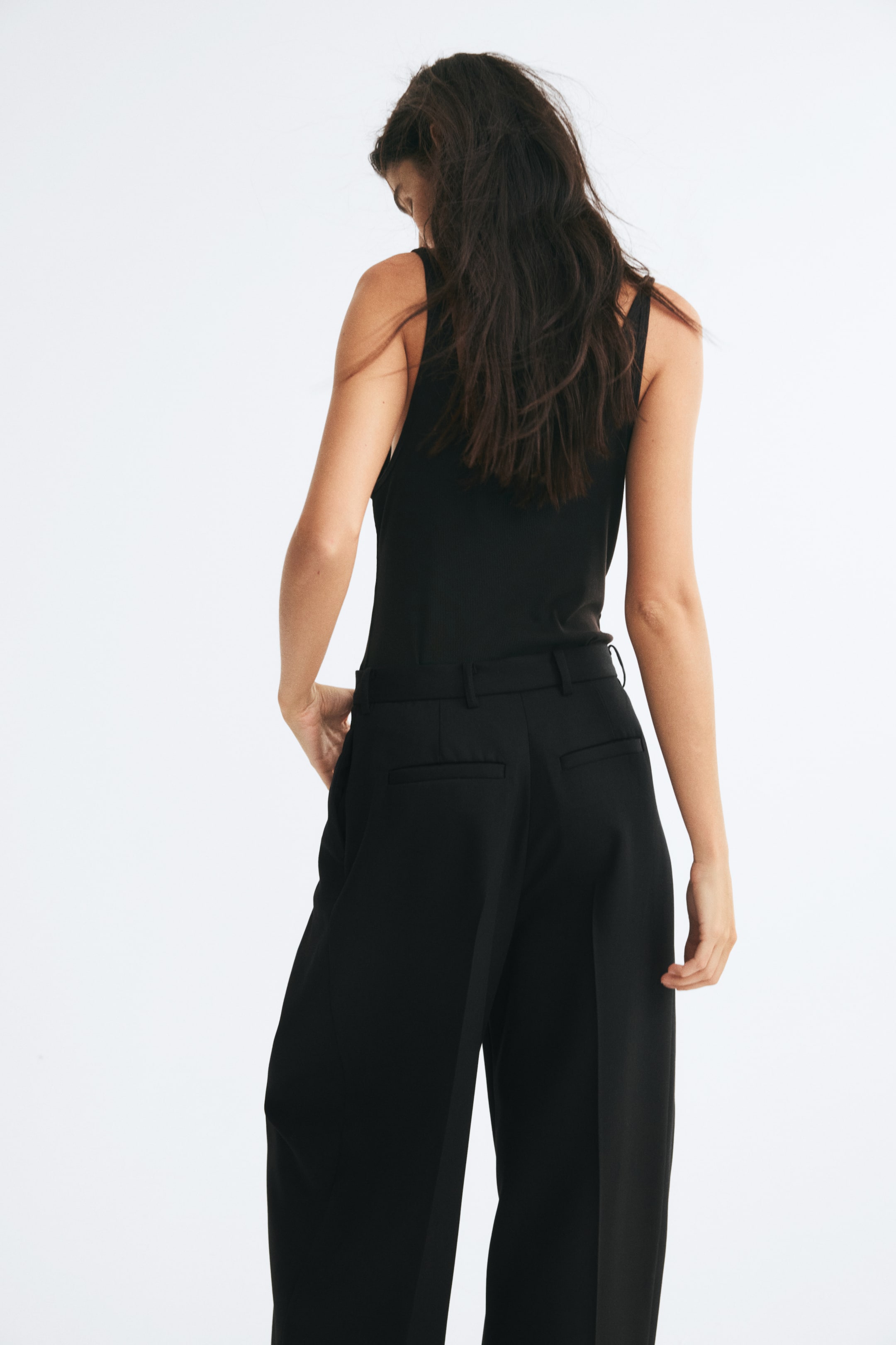 Wrap-Detail Dress Pants