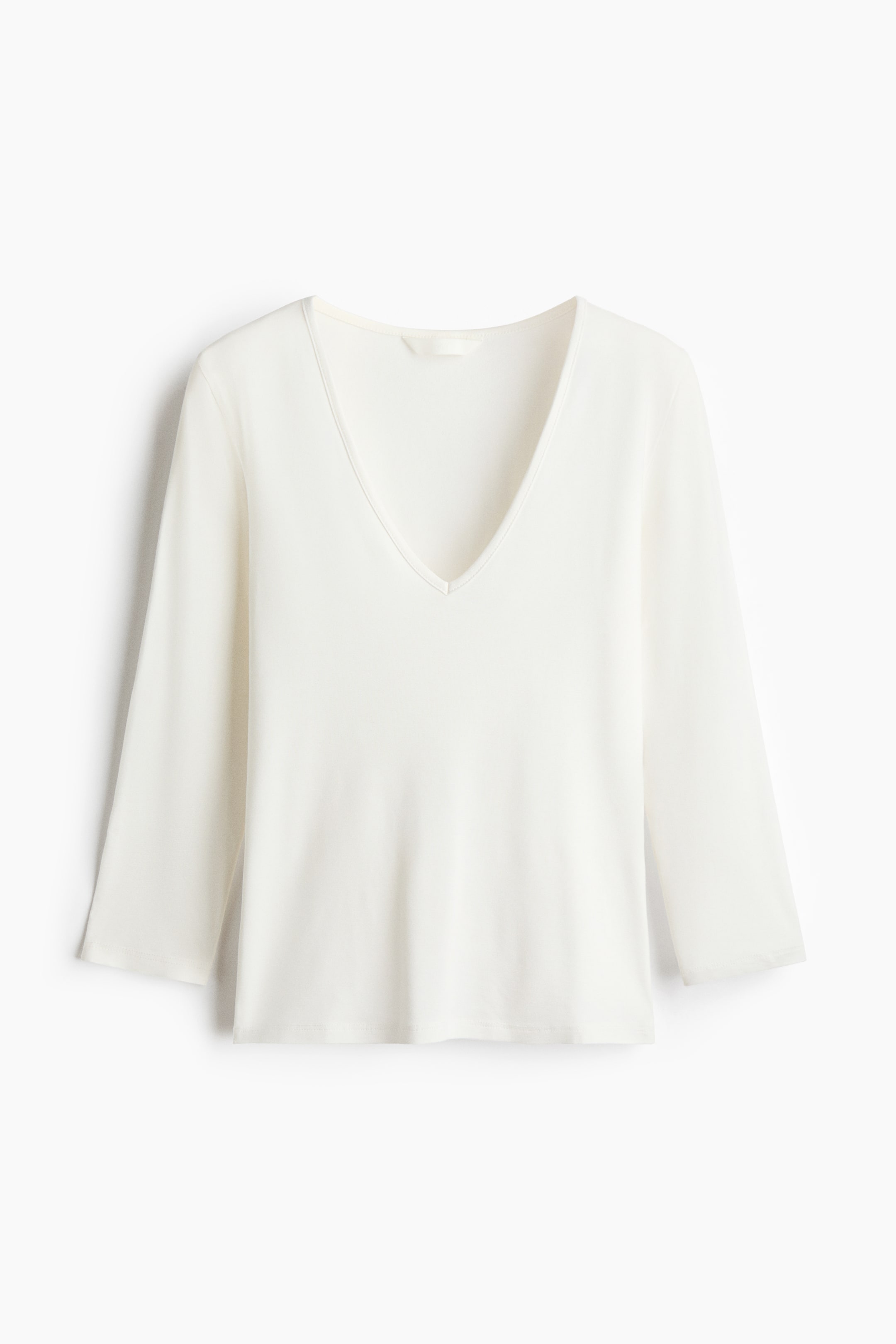 View larger image: V-neck viscose top - White - Ladies | H&M 1