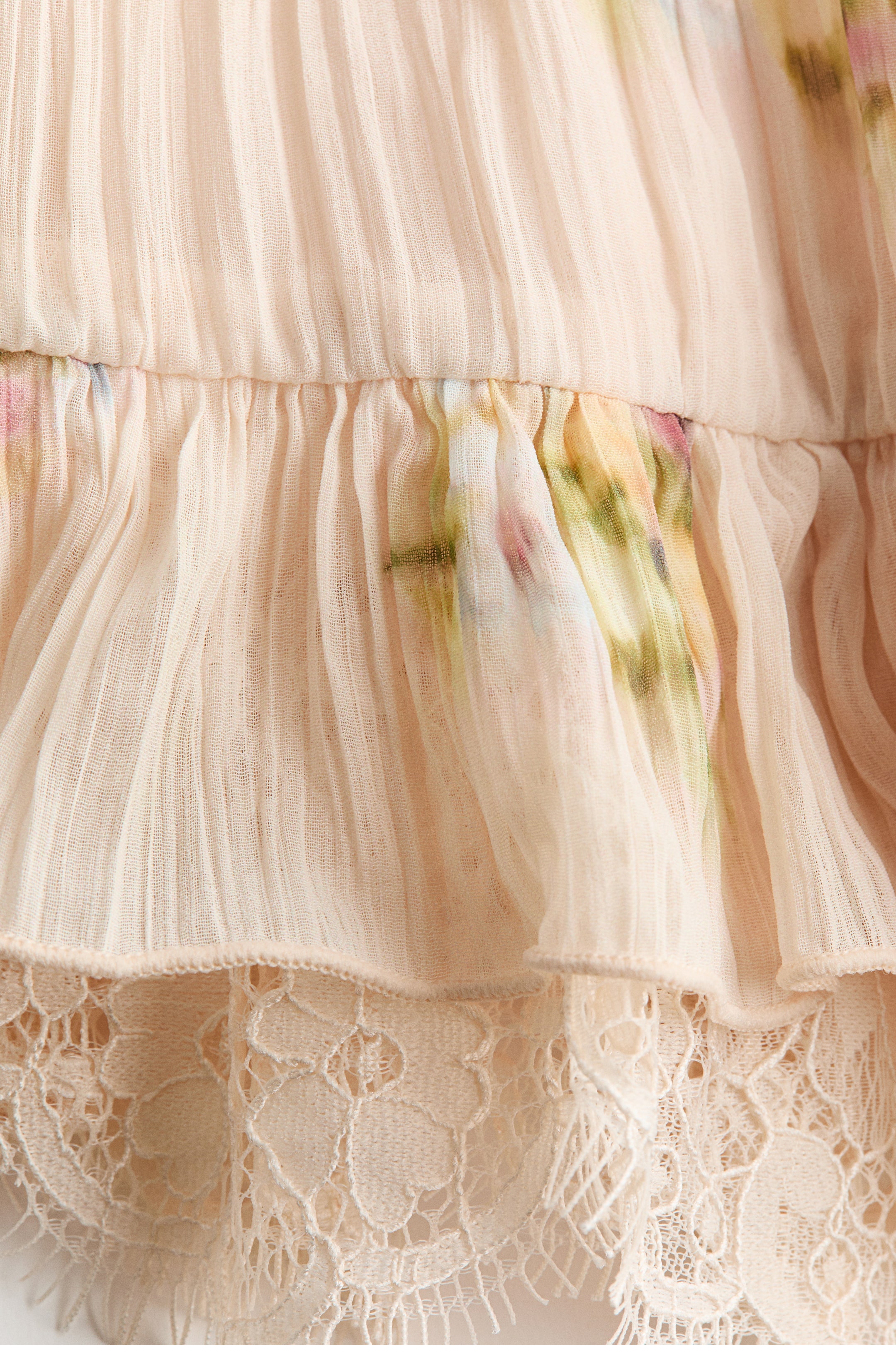 Crinkled Tie-Detail Skirt