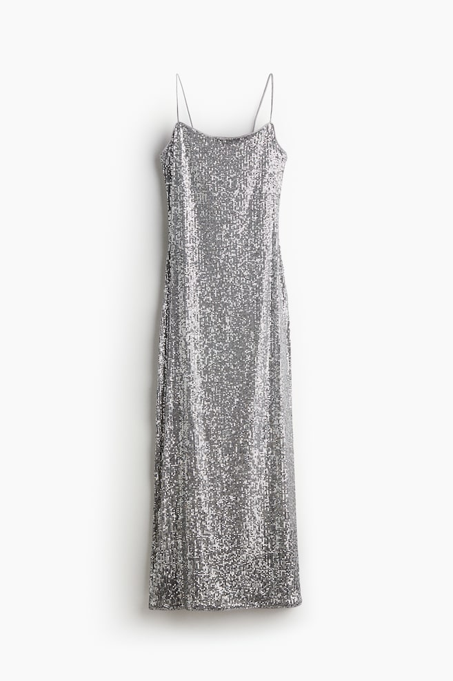 Trägerkleid zum Binden - Light grey/Silver-coloured - 1