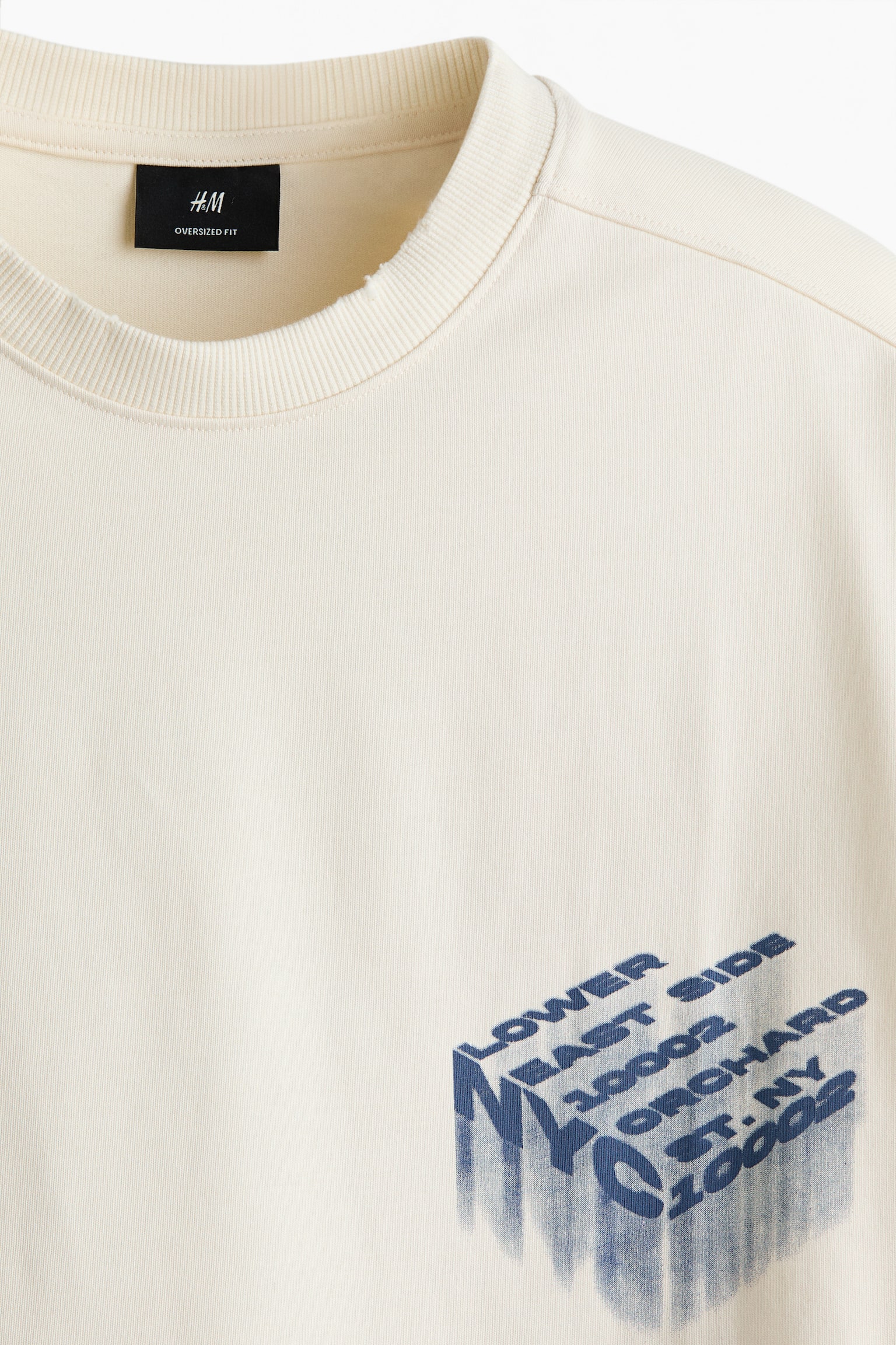 Oversized Fit Printed jersey top - Cream/NYC/Dark grey/Ludlow St. - 7