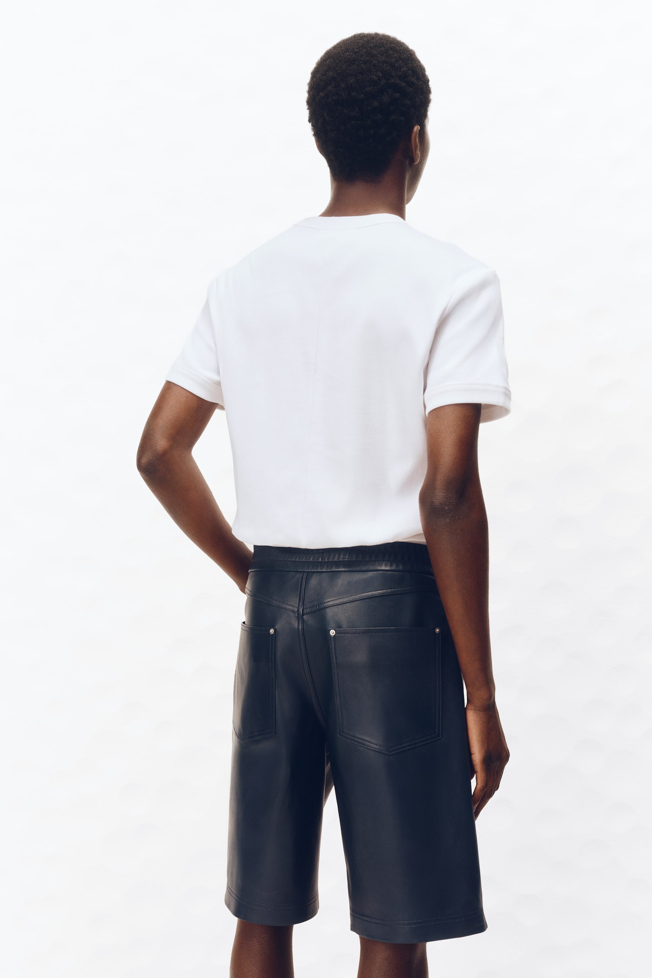 Ribbed Cotton T-Shirt