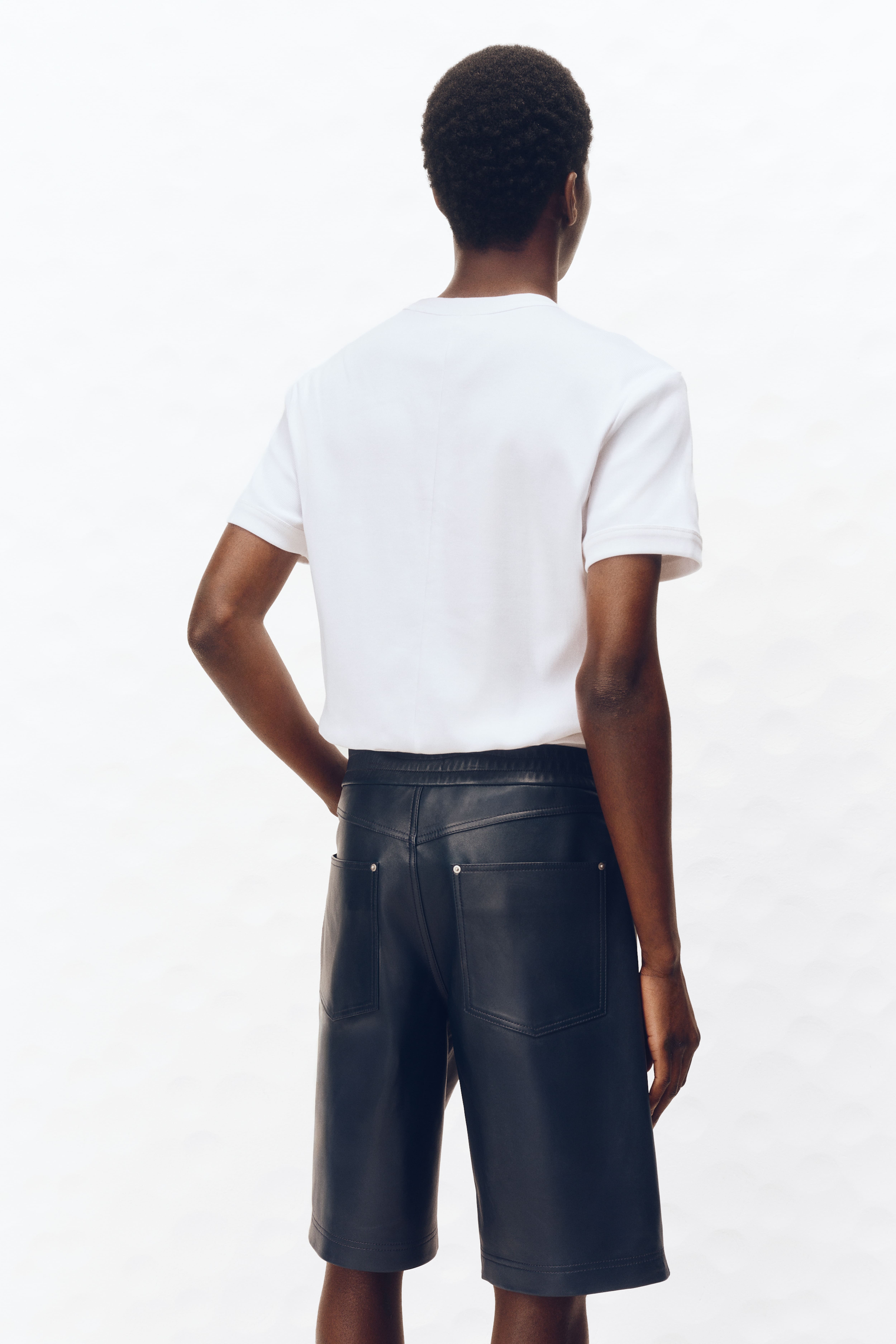 T-shirt en coton côtelé