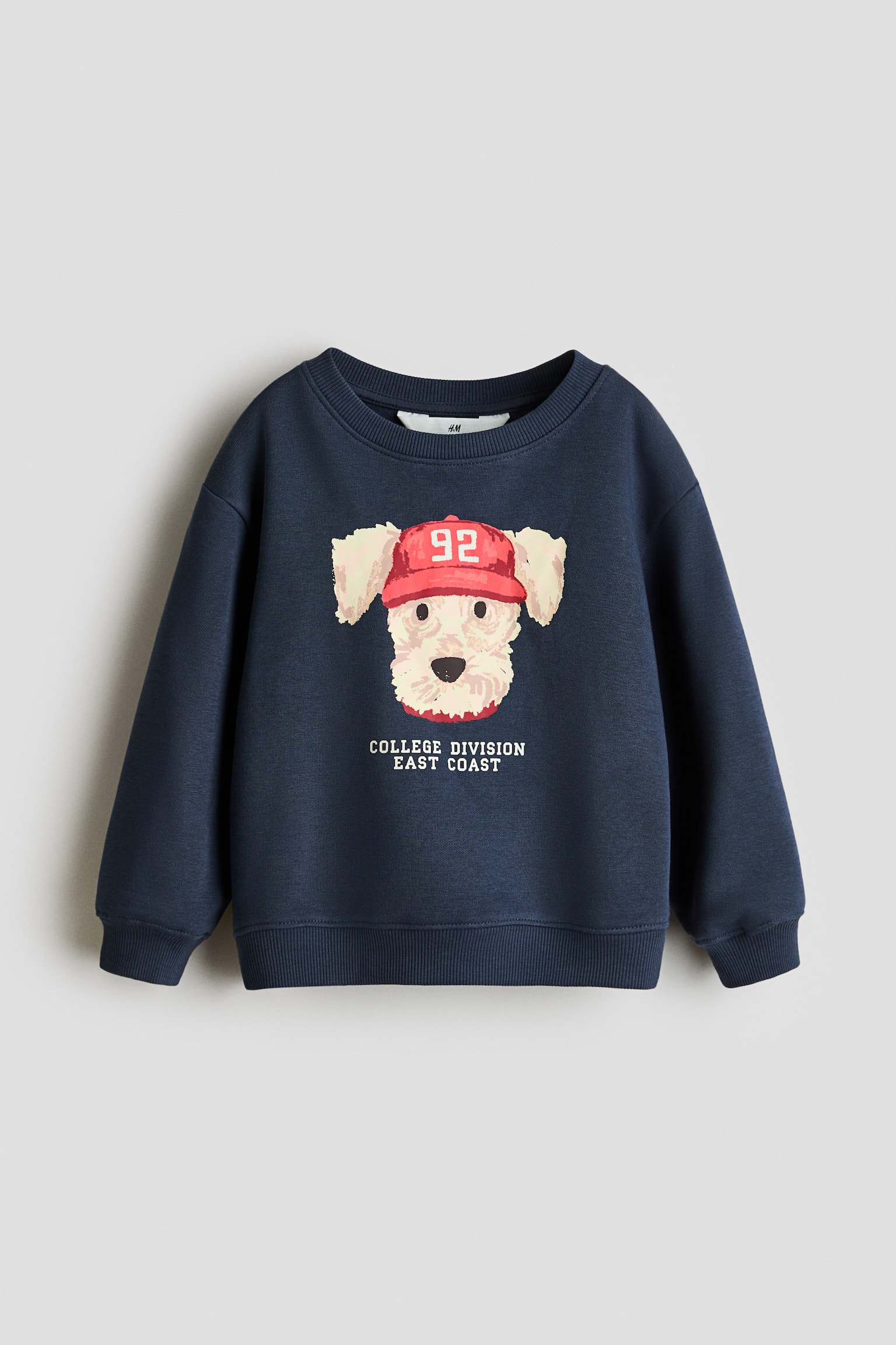 Printed brushed-inside sweatshirt - Navy blue/Dog/Beige/Dinosaurs/Cream/New York Diner/White/Green striped/Light dusty yellow/Play Crew/Dark green/Sports balls/Light beige/Dinosaurs/Light grey marl/Chelsea/Dark brown/Lion/Grey/Spider/Mint green/Skulls/Orange/Jack-o'-lantern - 1
