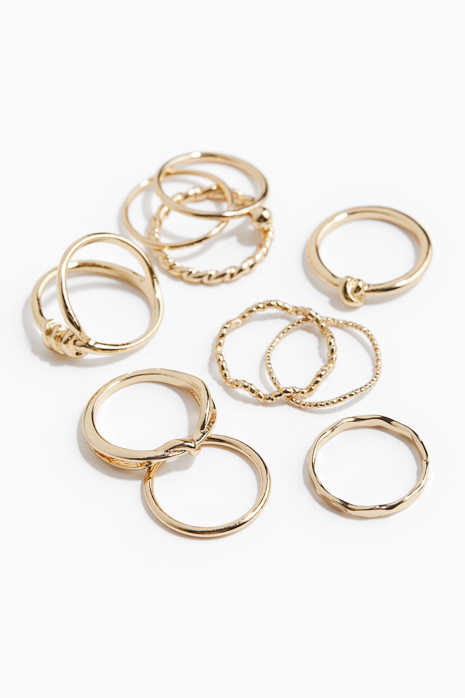 10-pack de anillos - Dorado - 2