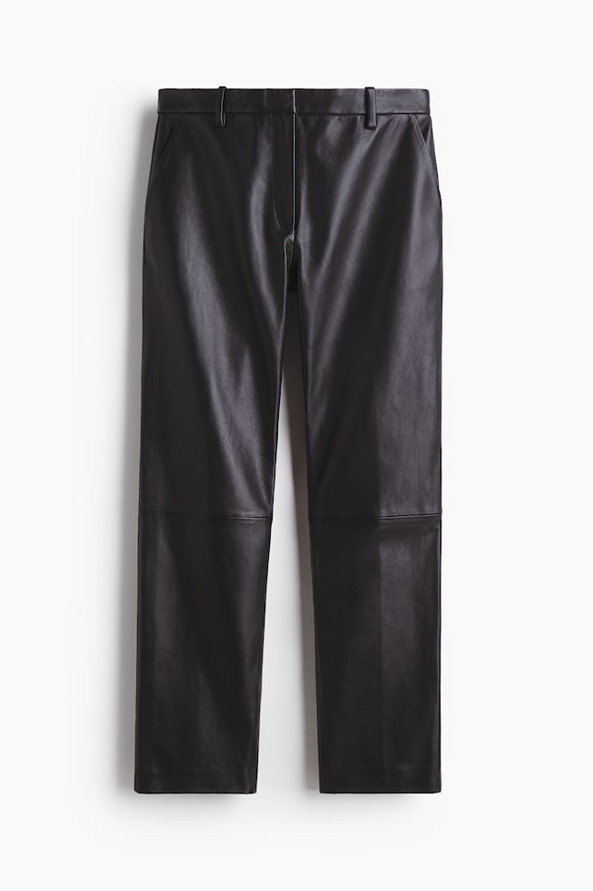 Leather trousers-Black - 1