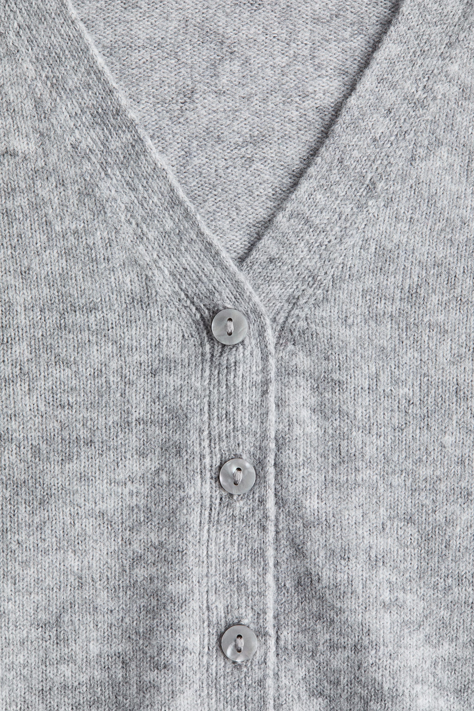 V-neck cardigan - Light grey marl/Light pink/Light beige - 5