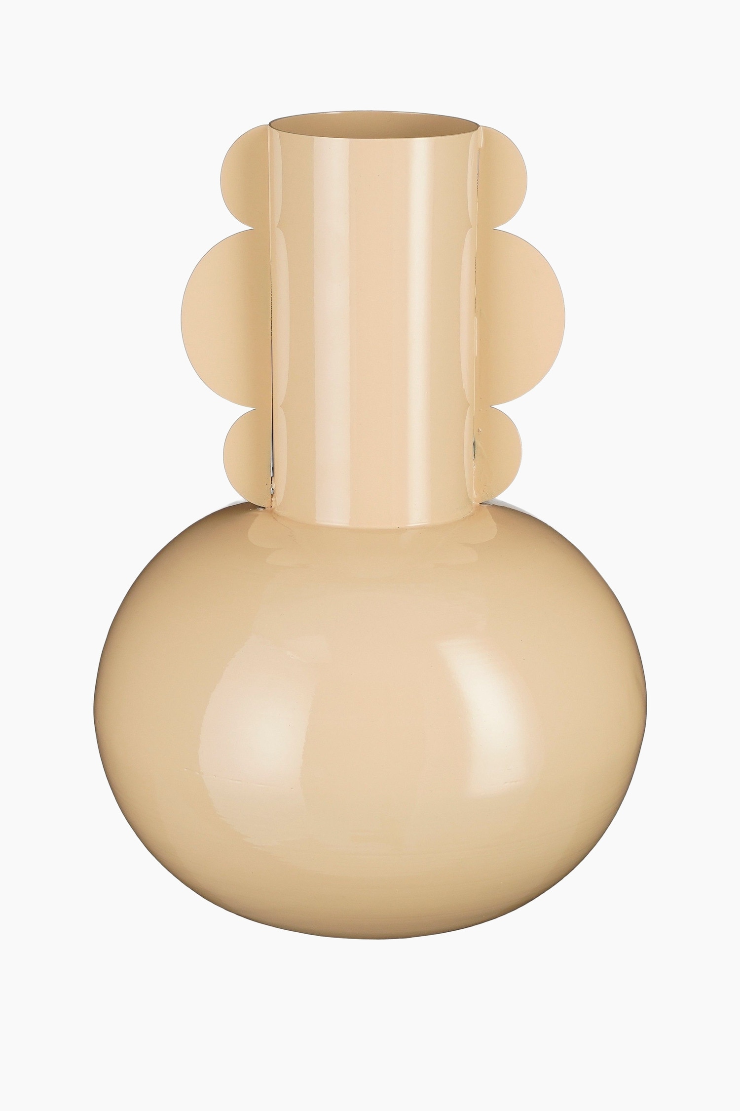 Vase Aus Metall - Beige/Braun