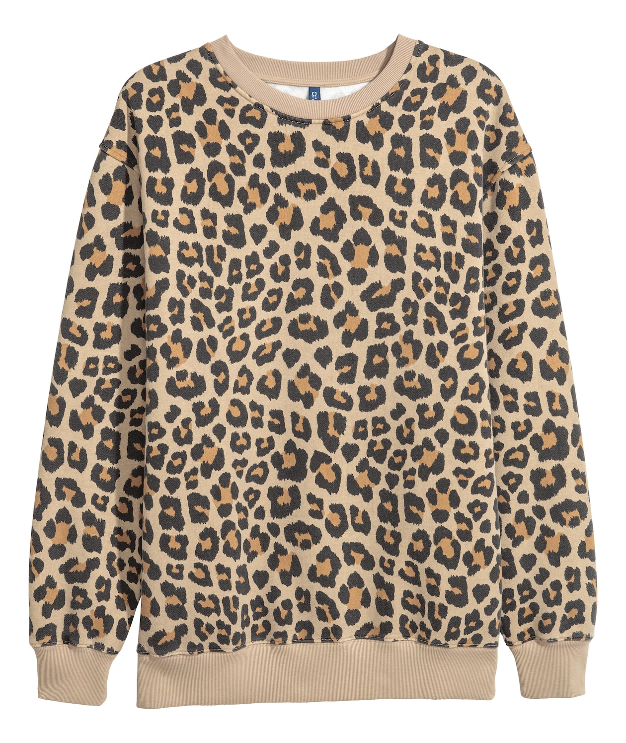 Shirt H&m Leo Pullover H&m T-shirt Dark Beige/Leopard