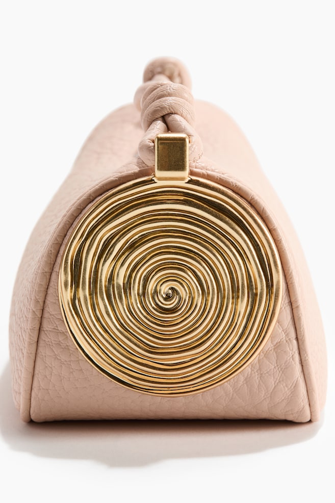 Metal-Detail Handbag-Powder pink - 4