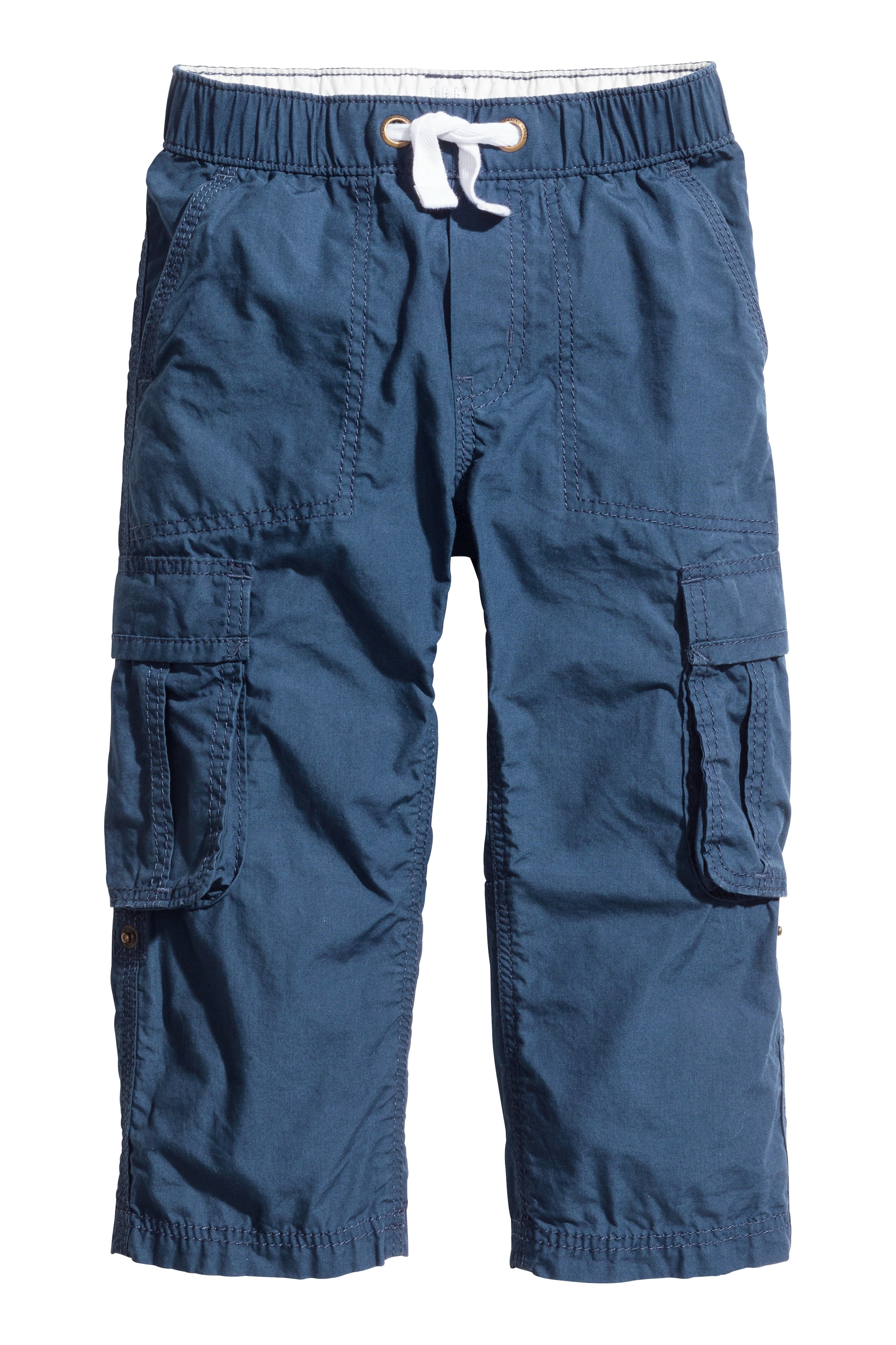 View larger image: Roll-up cargo trousers - Dark blue - Kids | H&M GB 1
