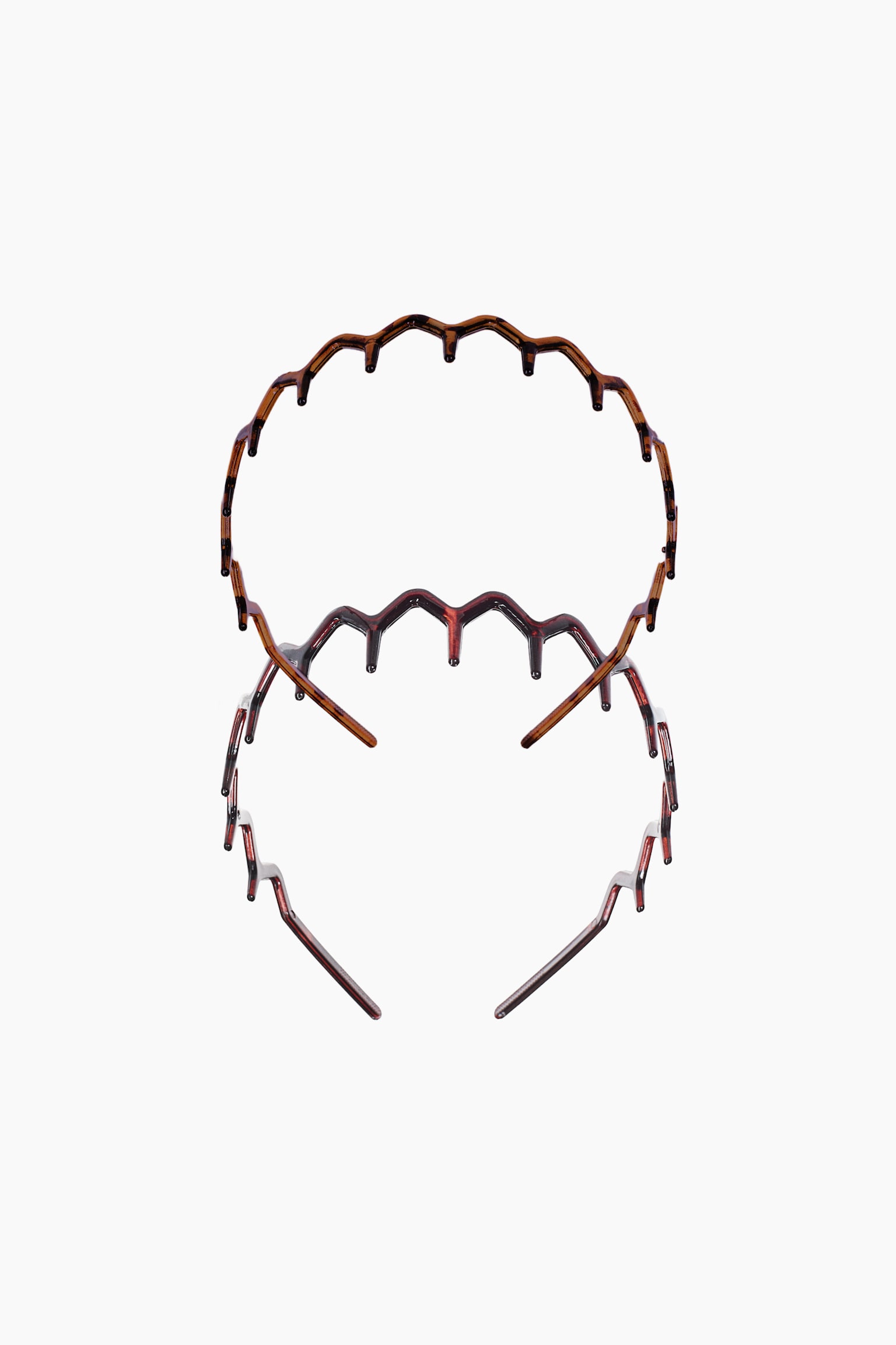 Женские аксессуары для волос H&M 2-Pack Zigzag Headbands, цвет: Коричневый / Черепаховый