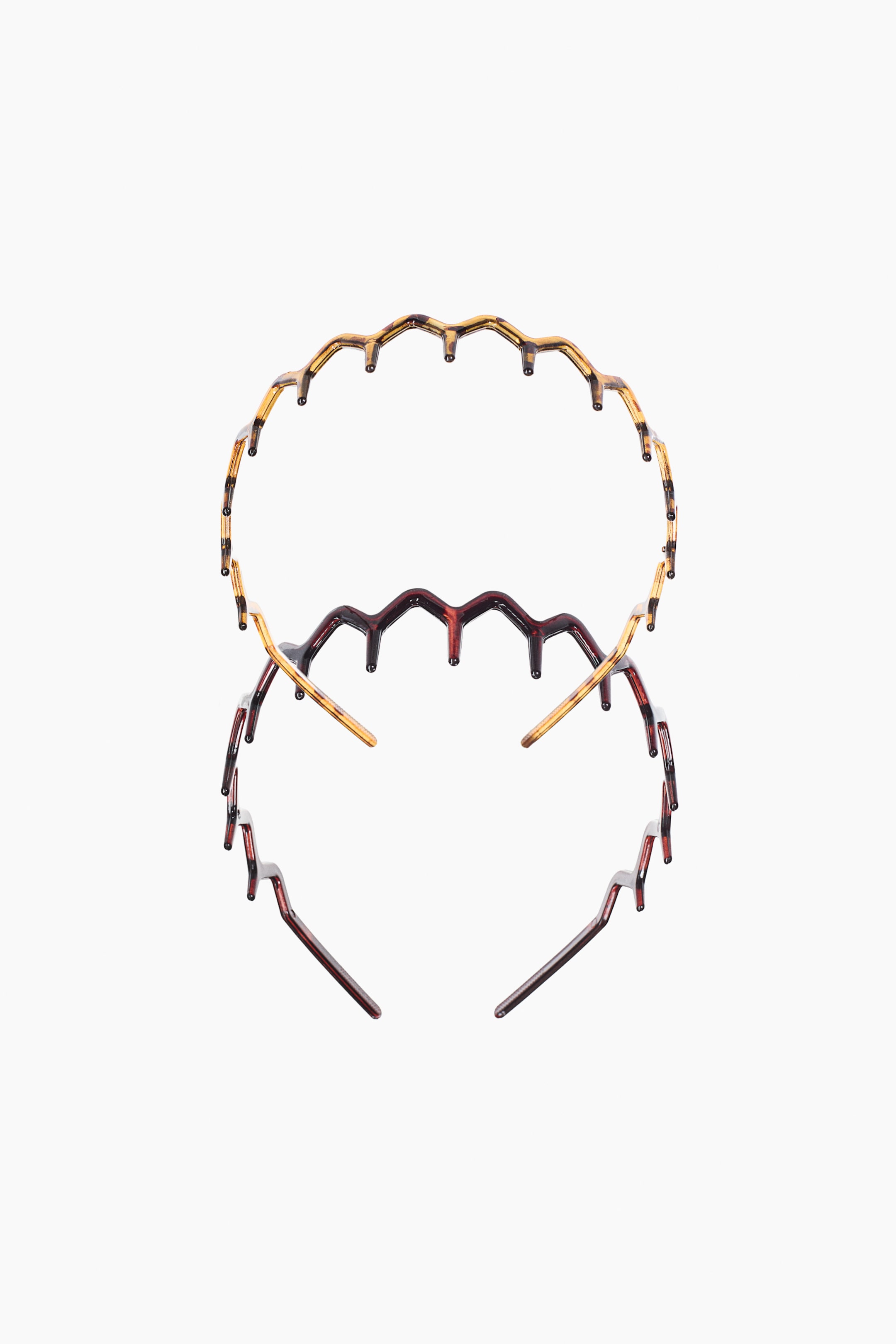 View larger image: 2-pack zigzag headbands - Brown/Tortoiseshell pattern - Ladies | H&M 1