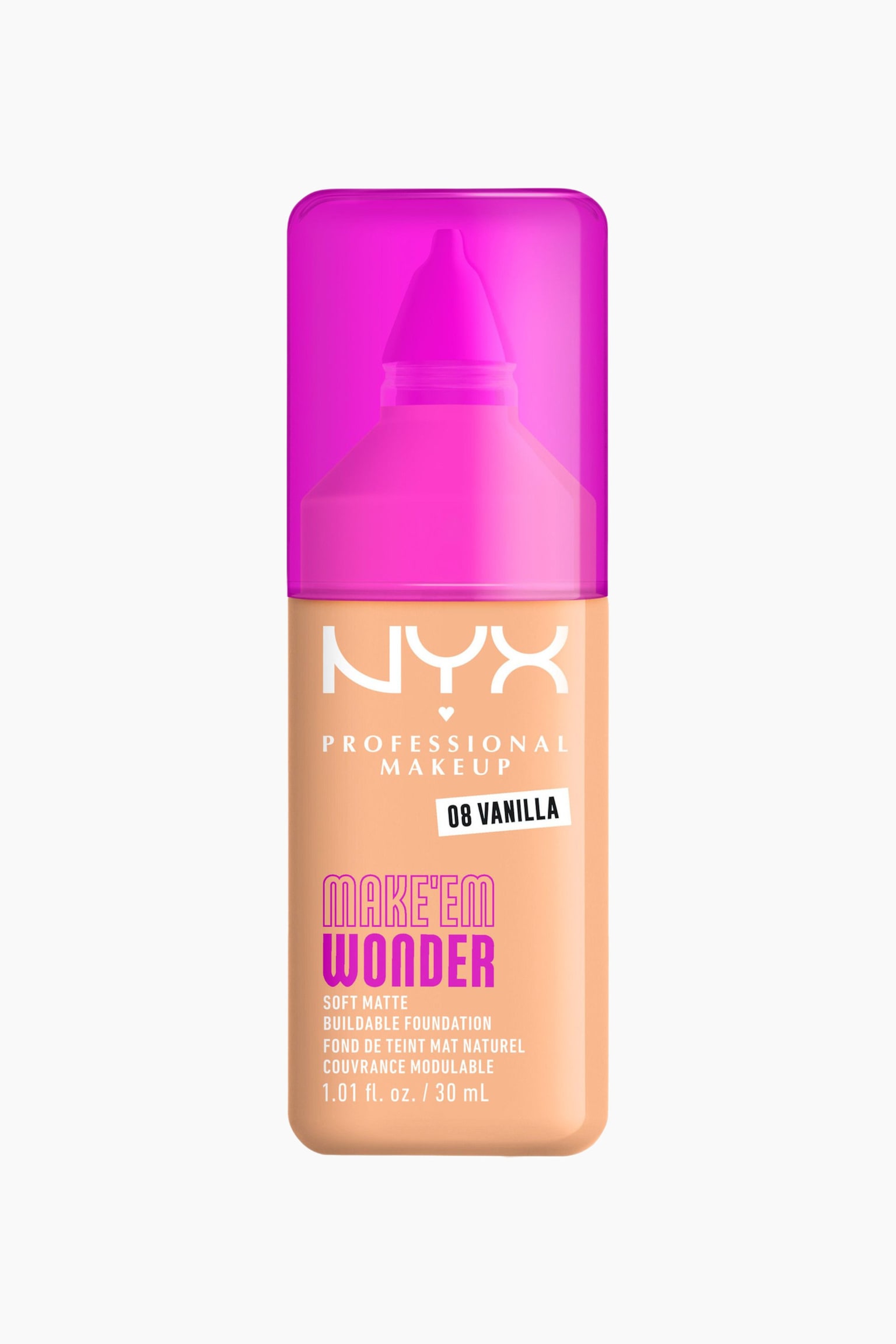 Make'em Wonder Soft Matte Buildable Foundation - Vanilla/Light Ivory/Light Nude/Light Sand/Medium Olive/Fair/Light/Cocoa/Classic Tan/Golden Light/Capuccino/Nude/Natural/Deep Ebony/Classic Ivory/Fair Porcelain/Golden Caramel/Fair Ivory/Cool Porcelain/True Beige/Warm Pecan