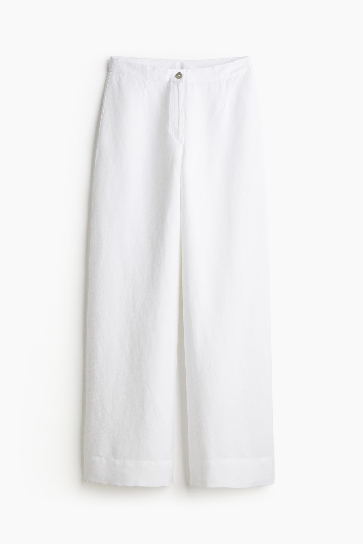 Linen Blend Pants - White/Natural white/Black/Beige - 2